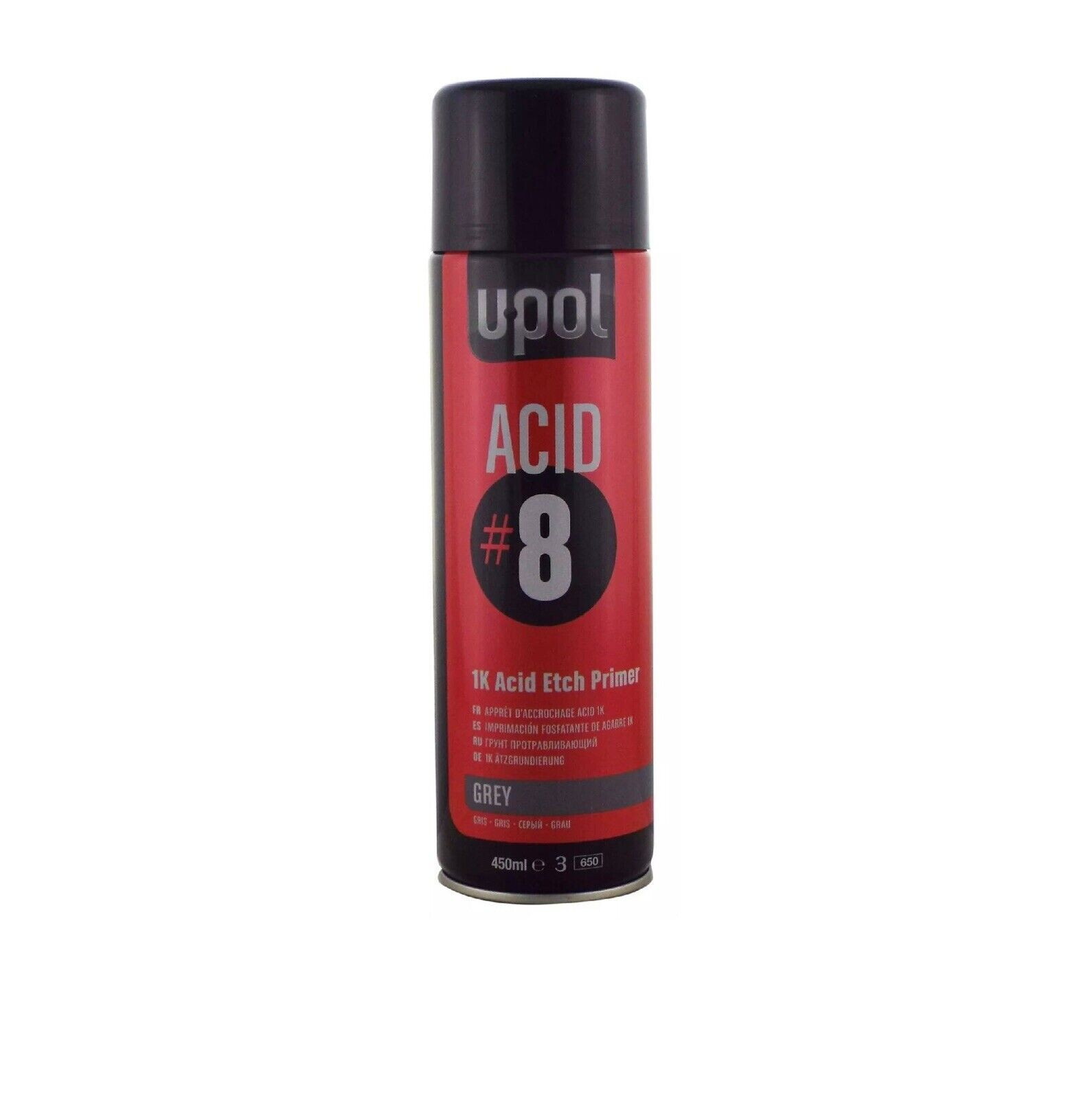 2 x UPOL ACID#8 Etch Primer Aerosol 450ml Acid 8 U-POL