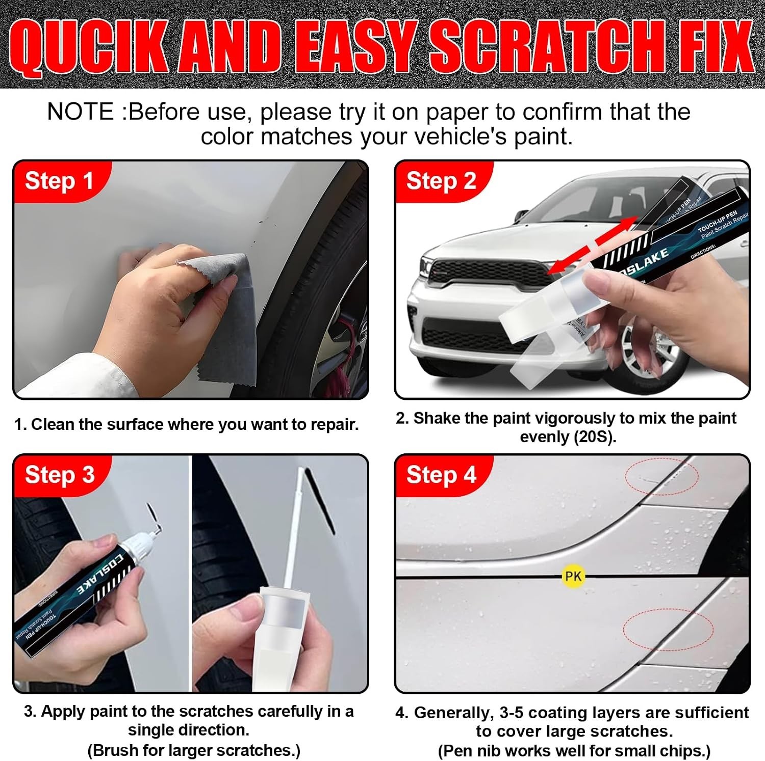 Complete Scratch Repair Kit for Dodge – Pitch Black Paint & Micro Applicators