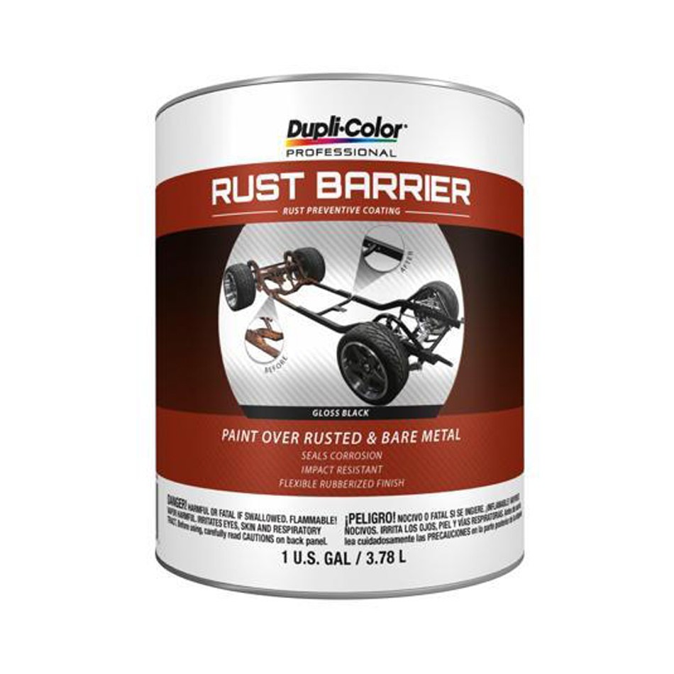 Dupli-Color Professional Rust Barrier Gloss Black Paint 1 Gallon 128oz RBG101