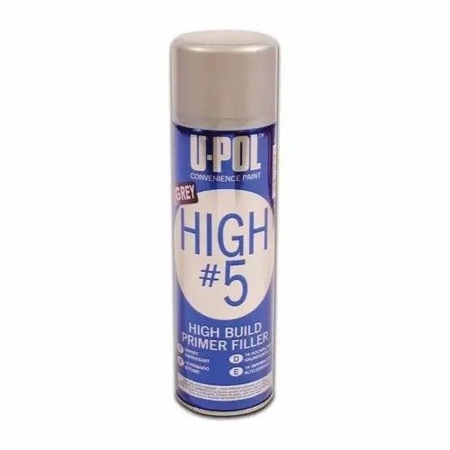 U-POL 0791V HIGH #5 High Build Primer, Gray, 450 mL Aerosol