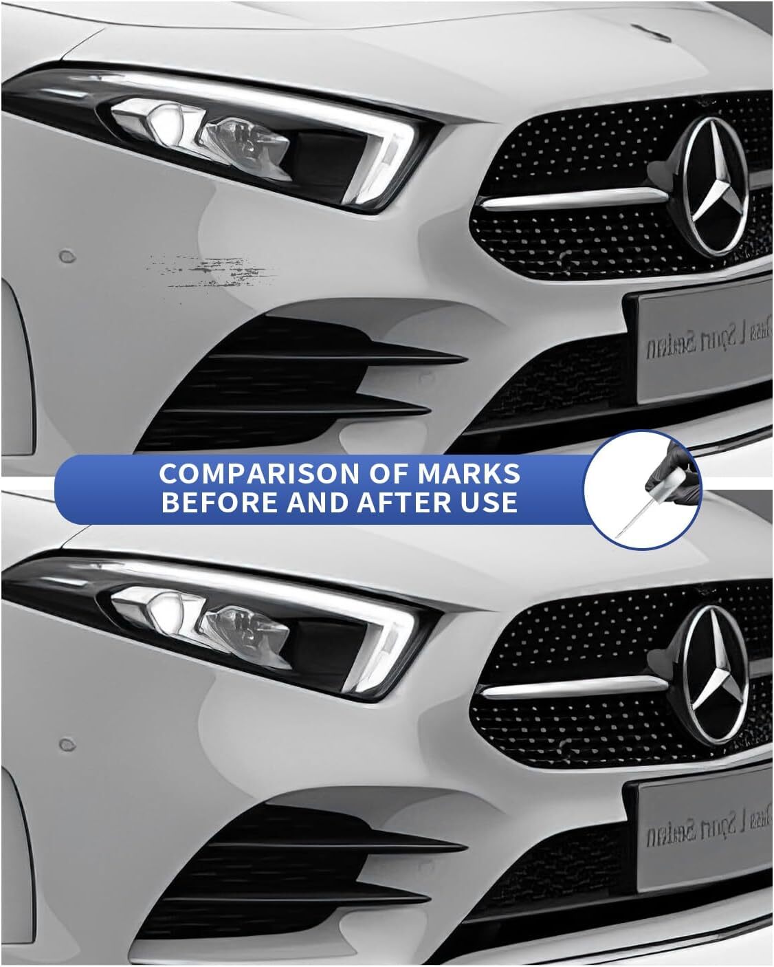 650 9650 Calcite Cirrus White Mercedes Touch Up Paint Pen Exact Match