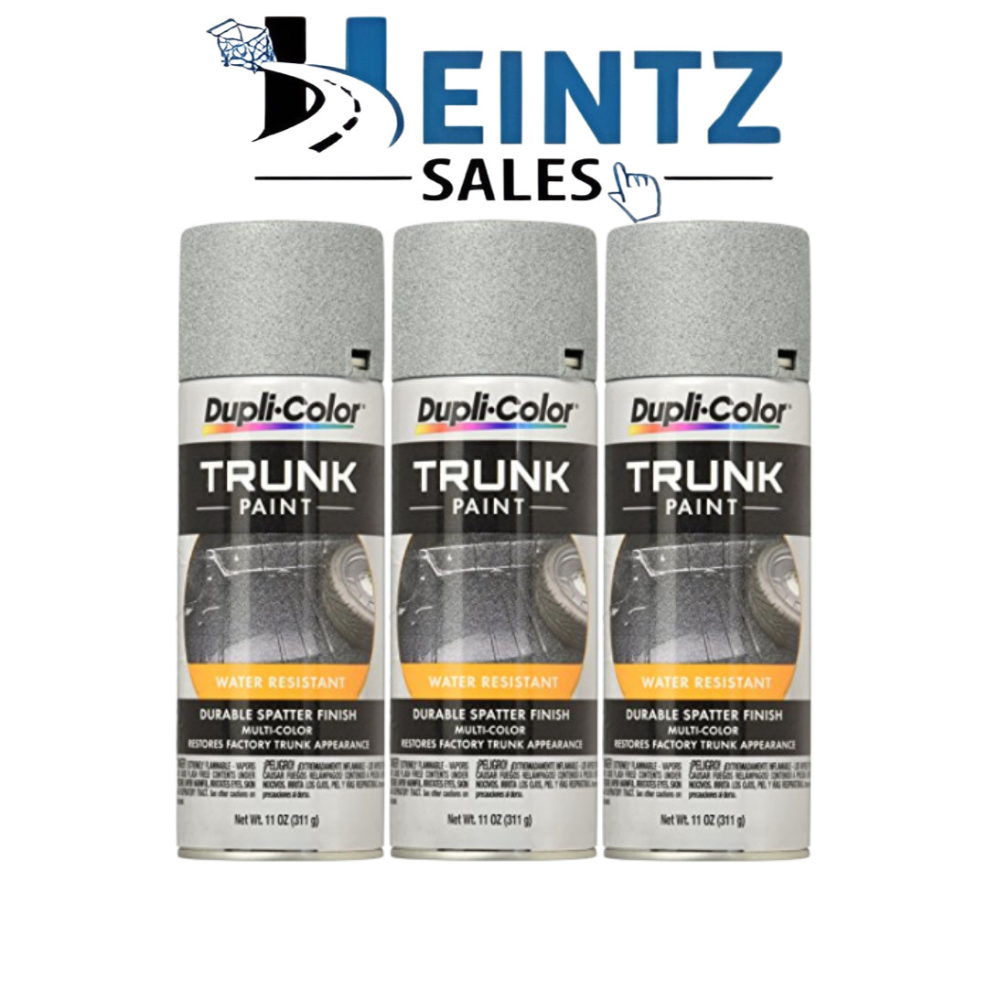 Dupli-Color TSP100 Gray & White Trunk Paint Spray 11oz OEM Spatter Finish 3-Pack
