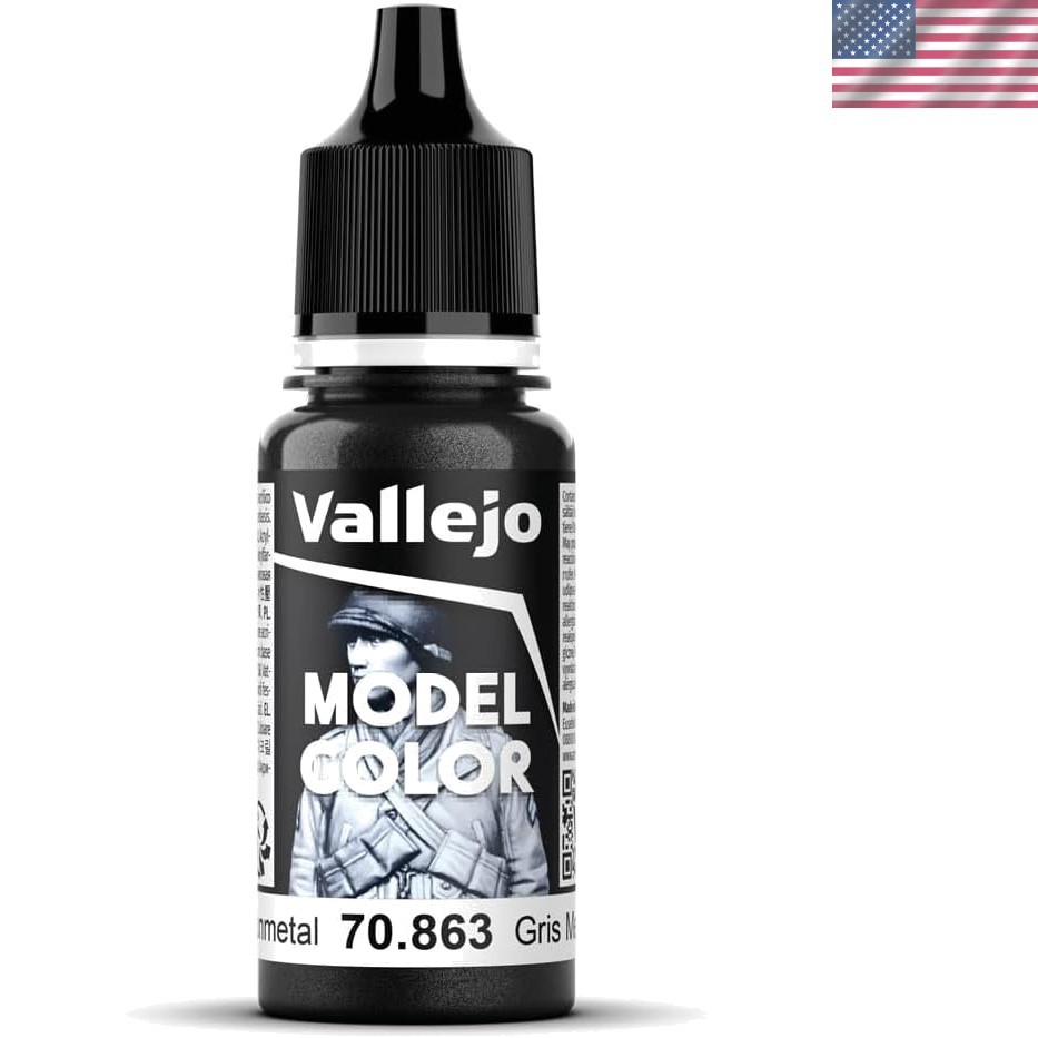 17ml Gunmetal Grey Acrylic Paint – Smooth, Opaque Finish for Miniatures & Models