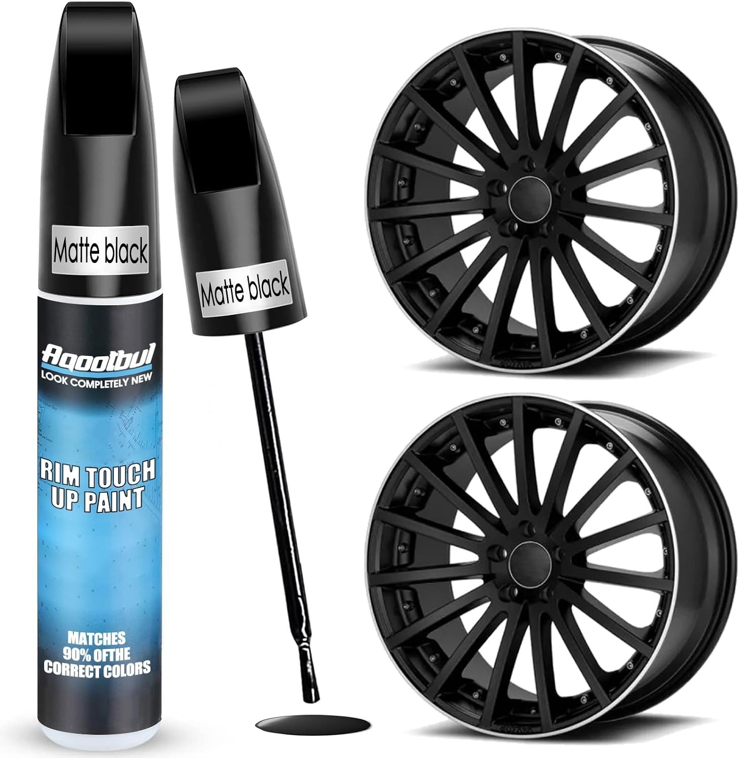 Professional Finish Matte Black Rim Touch Up Kit – Fast and Easy Scratch Repair