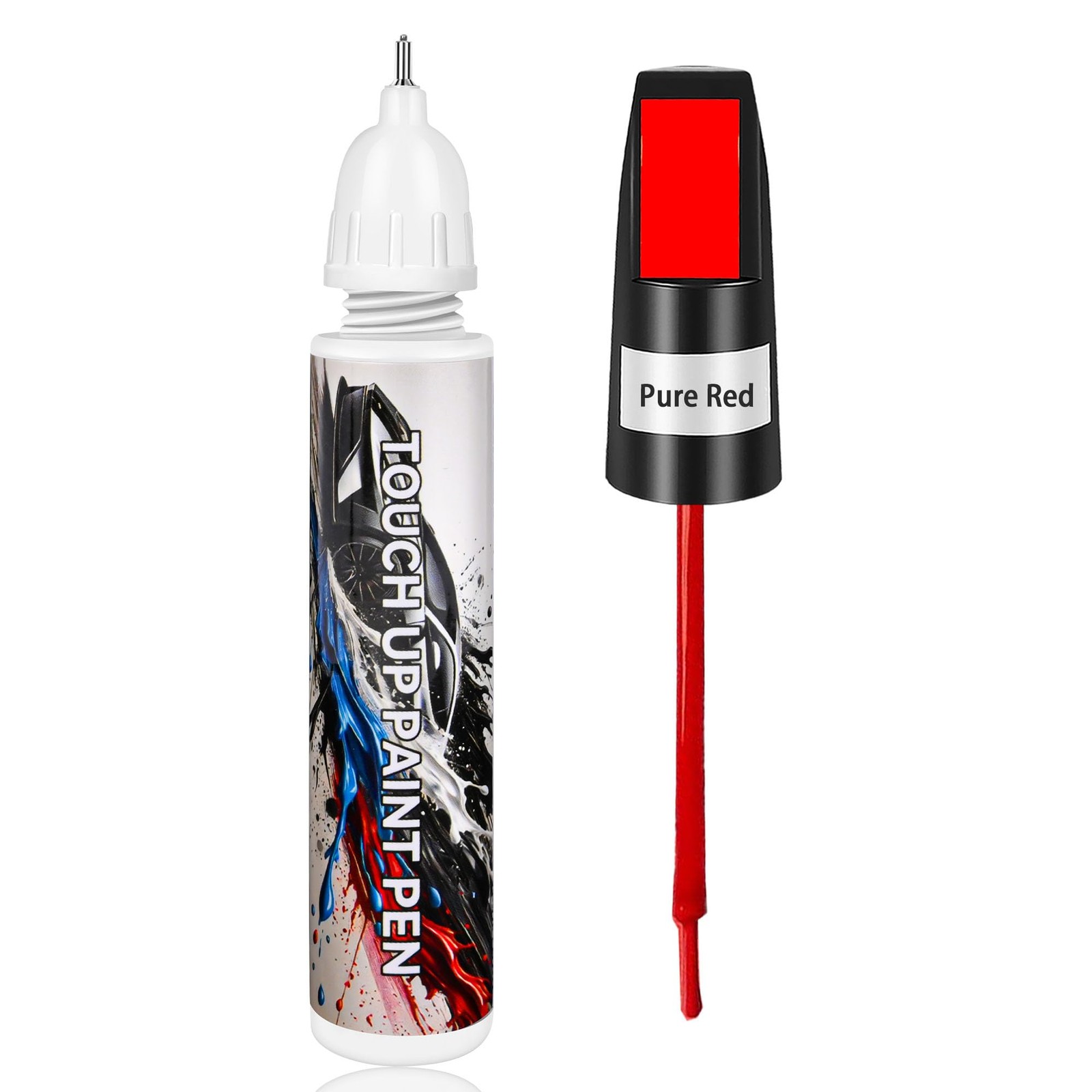 Touch Up Paint for Cars, Pure Red 0.4 Fl Oz (Pack of 1), Universal