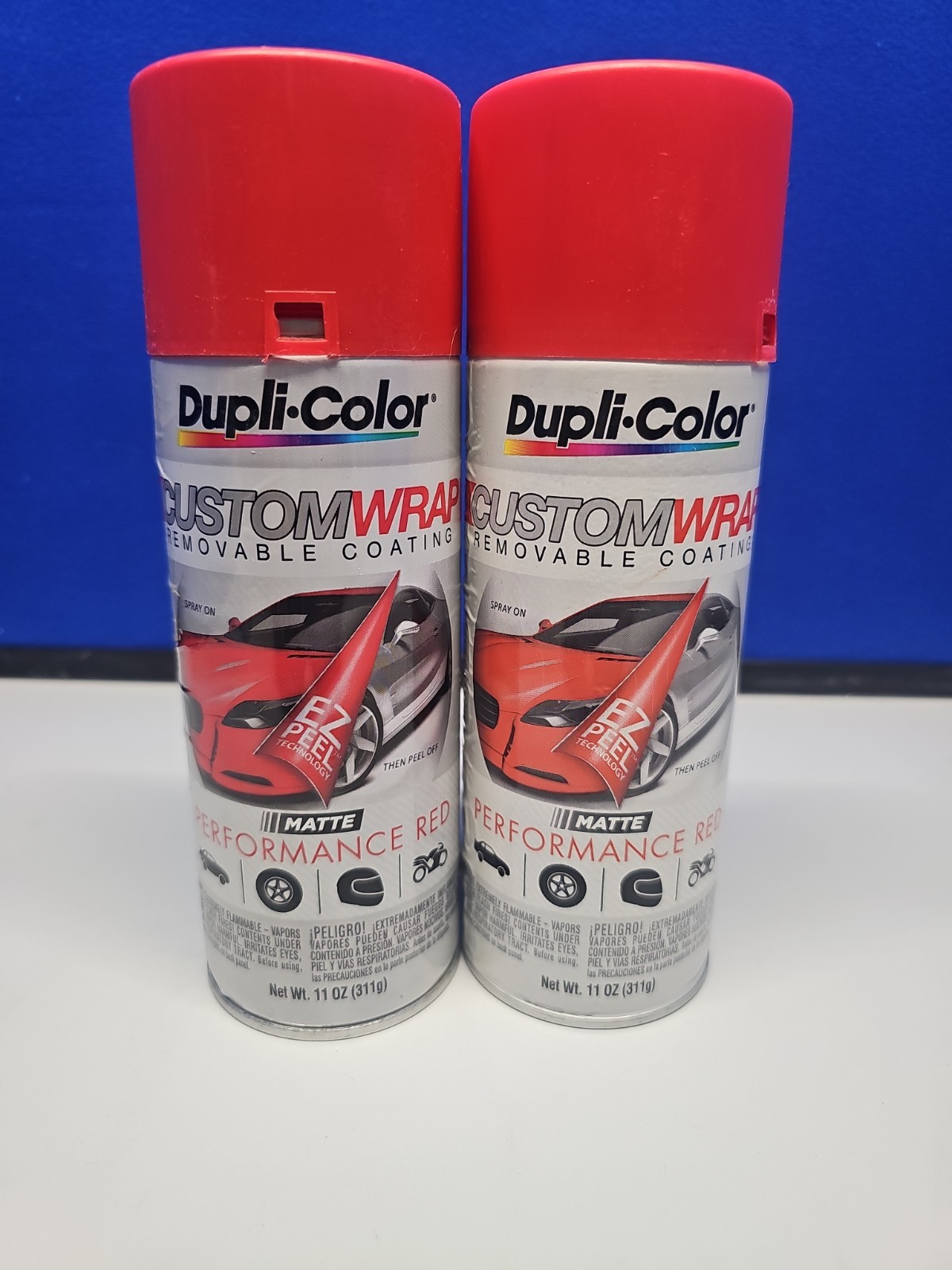 2 Cans DupliColor Cwrc795 Custom Wrap Removable Coating Performance Red