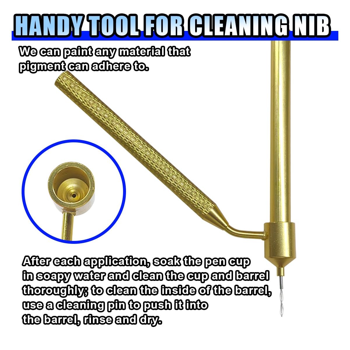Fine Line Paint Pen, 0.5 mm Fluid Writer Tool, 1 Count (Pack of 1), Golden