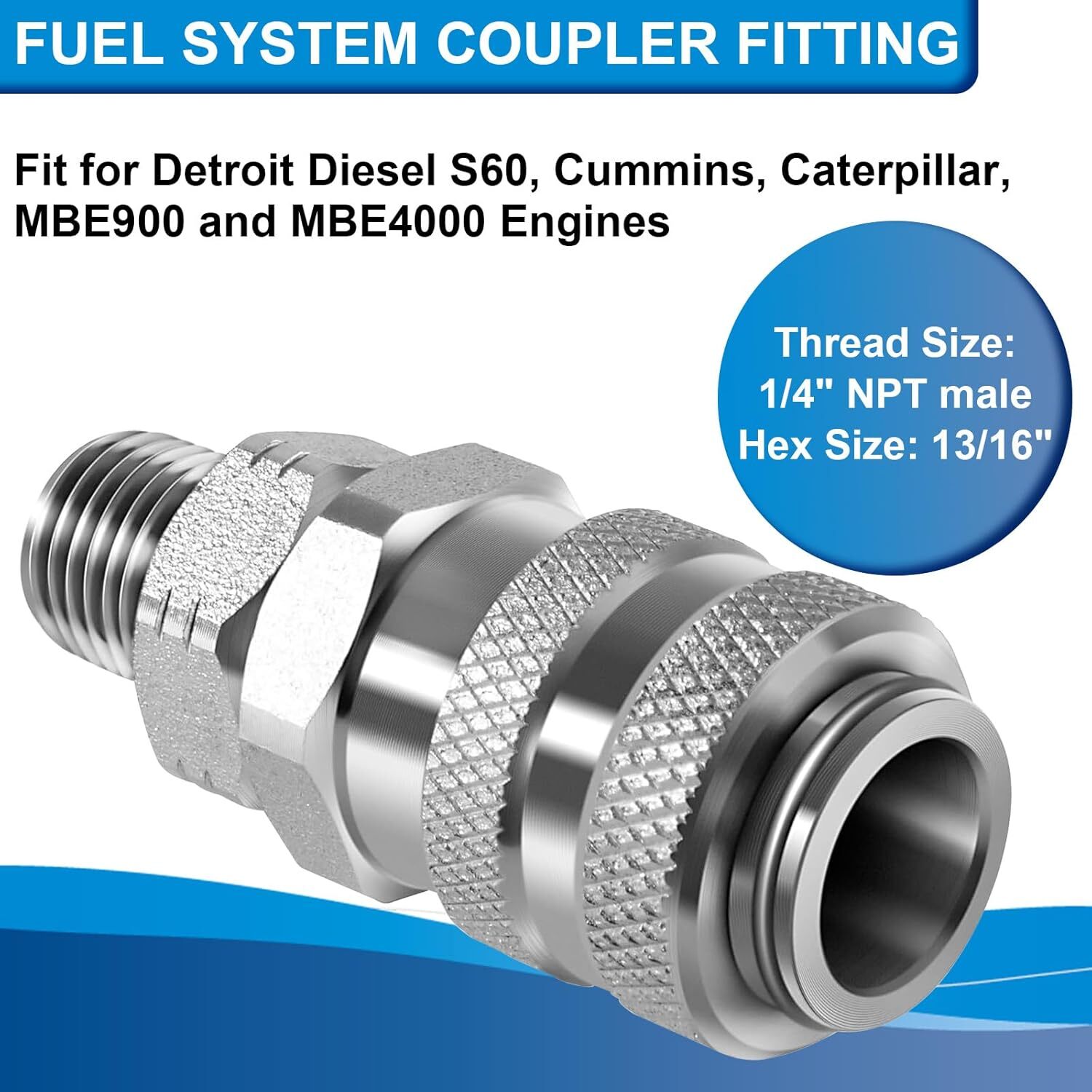 Fuel System Coupler Fitting Tool for 5869-1,J-47912-QC,Fits for Detroit Diesel
