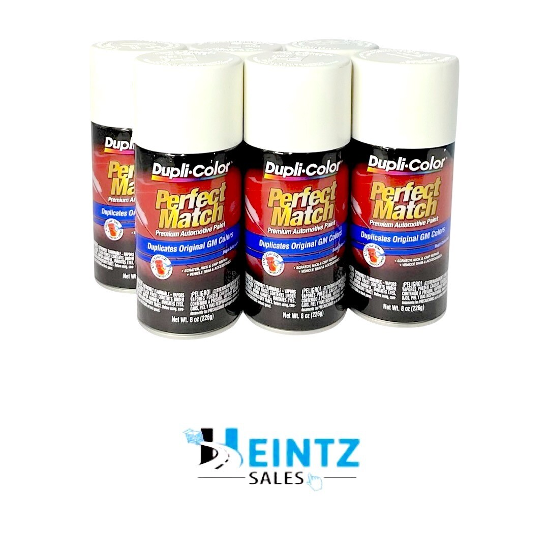 Duplicolor BGM0434 Perfect Match GM Olympic White 8oz Aerosol 6PACK 50 WA8624