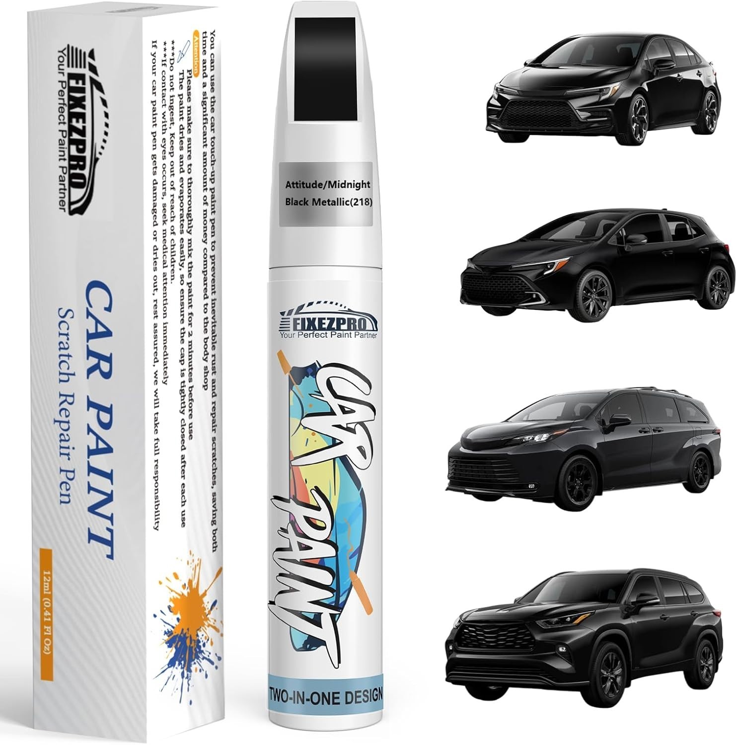 Toyota 218 Attitude Black Car Touch-Up Paint – Rust & Scratch Resistant Solution
