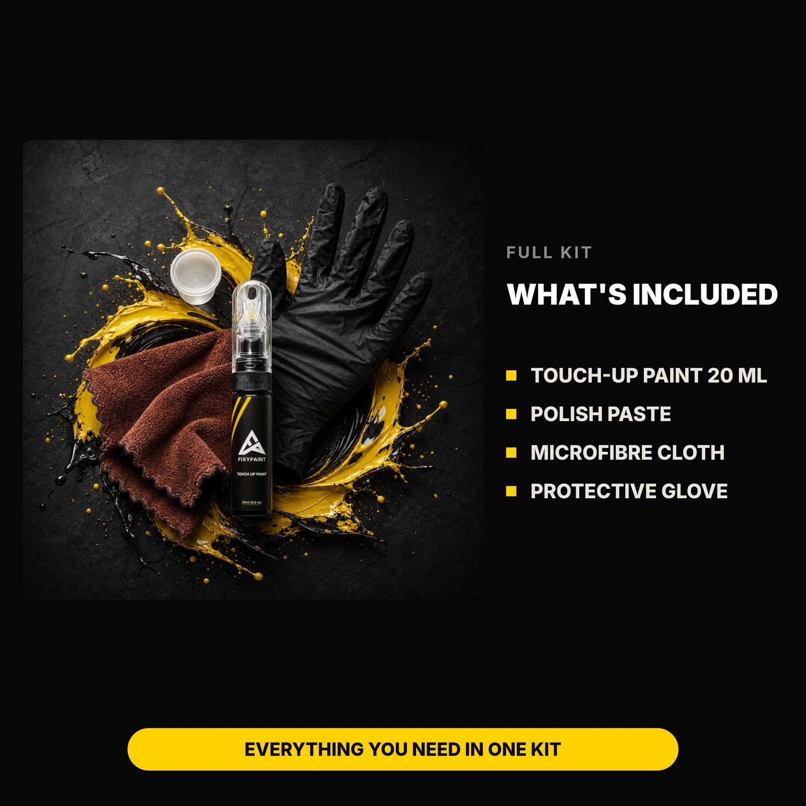 Generic Wheel 4-004 Colour Matched Touch Up Paint Full Kit Ute Chip Repair