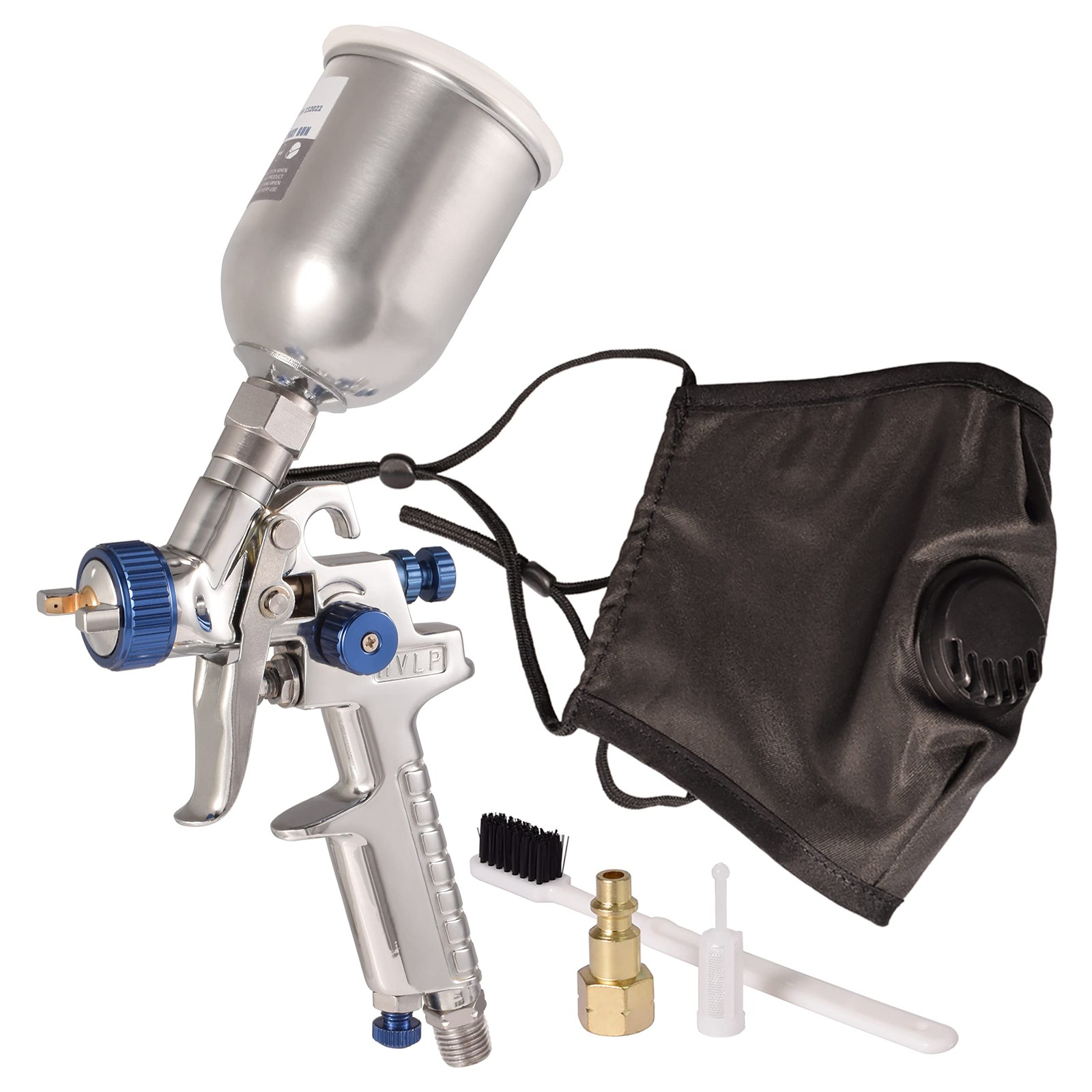 Dynastus Touch Up 4.2 oz HVLP Air Spray Gun Auto Car Detail Paint Silver