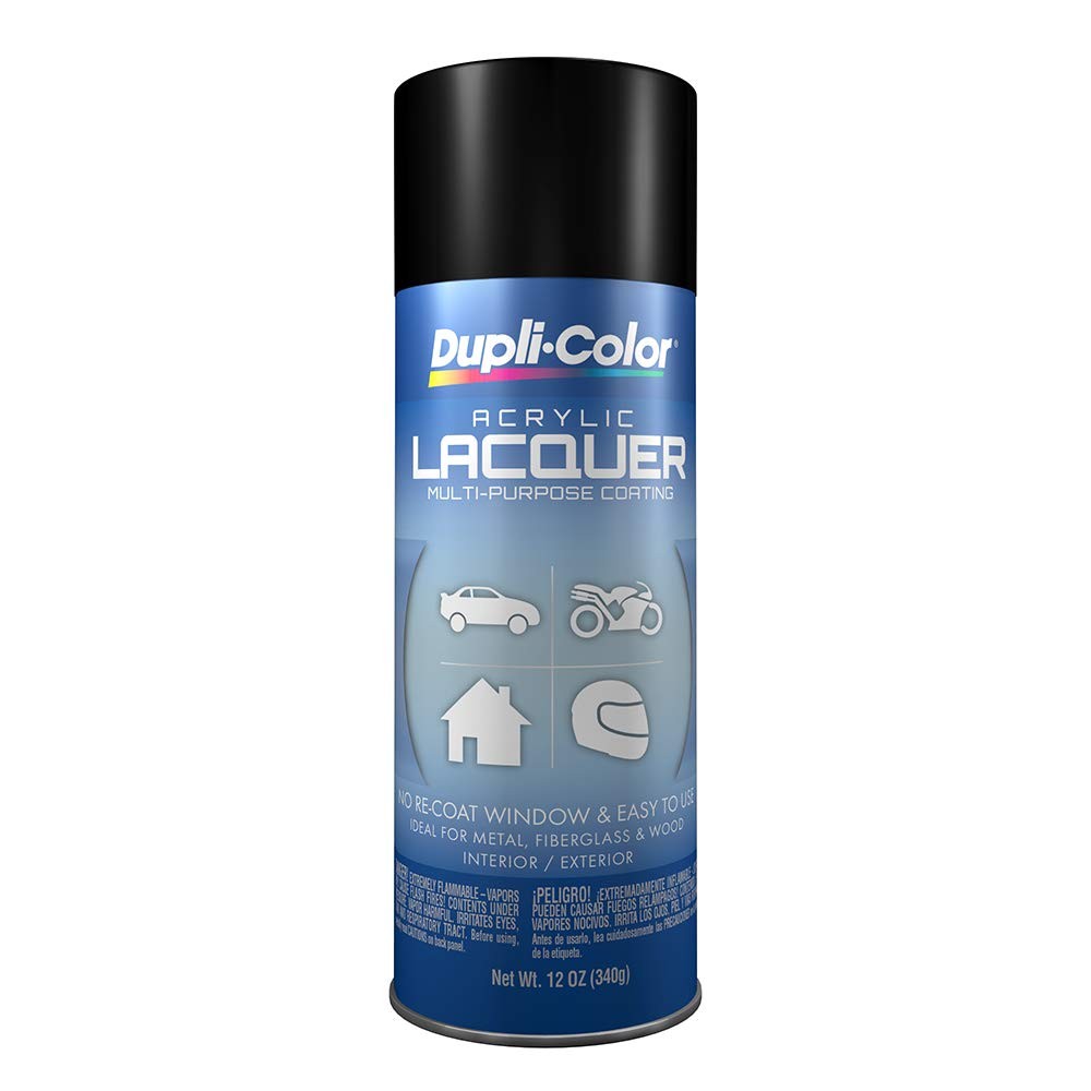 Premium Lacquer Spray Paint for Car Semi-Gloss Black Scratch Repair 12 Ounce
