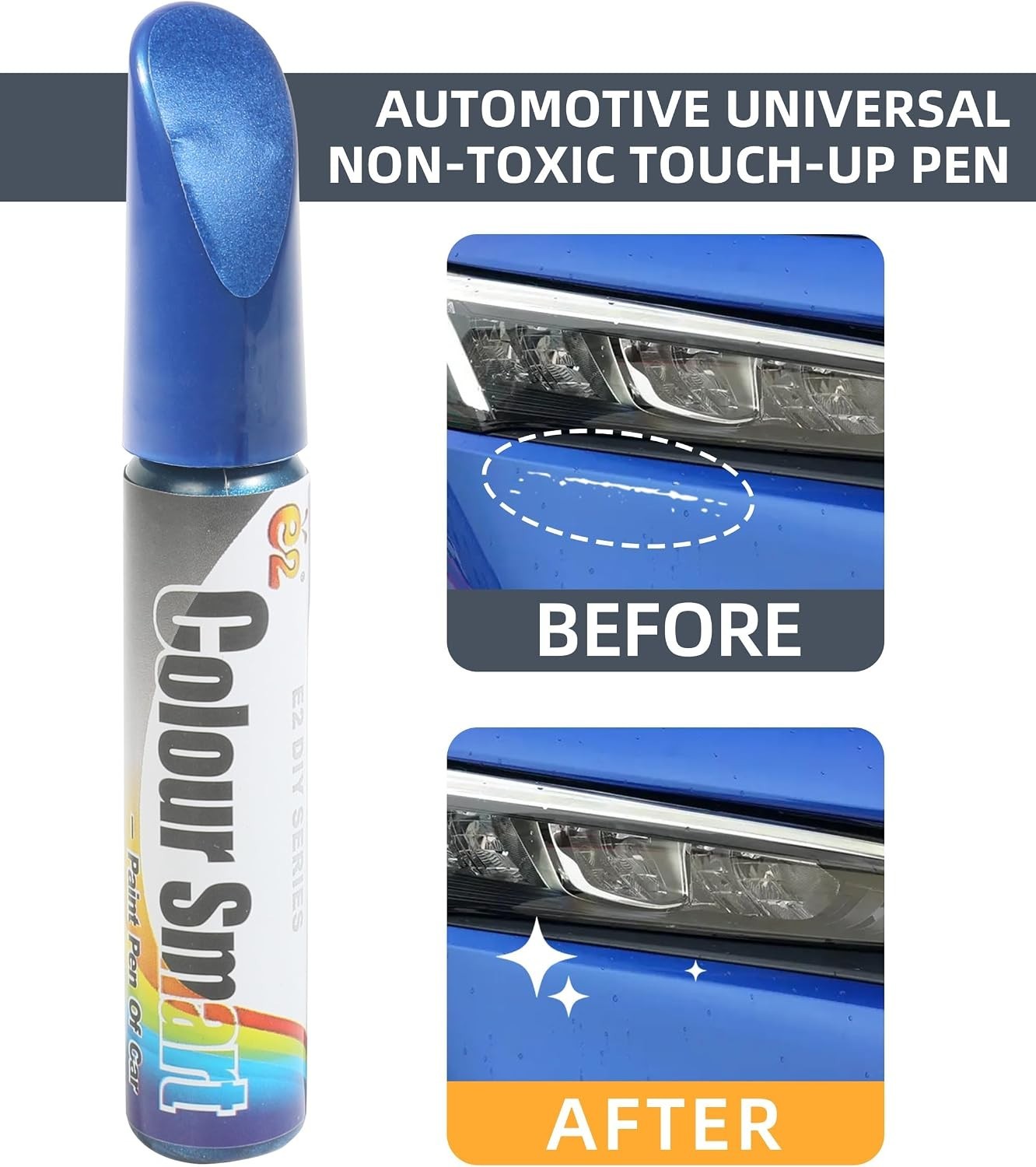 Blue Touch Up Paint Pen for Cars – Rust Resistant with No Color Discrepancy