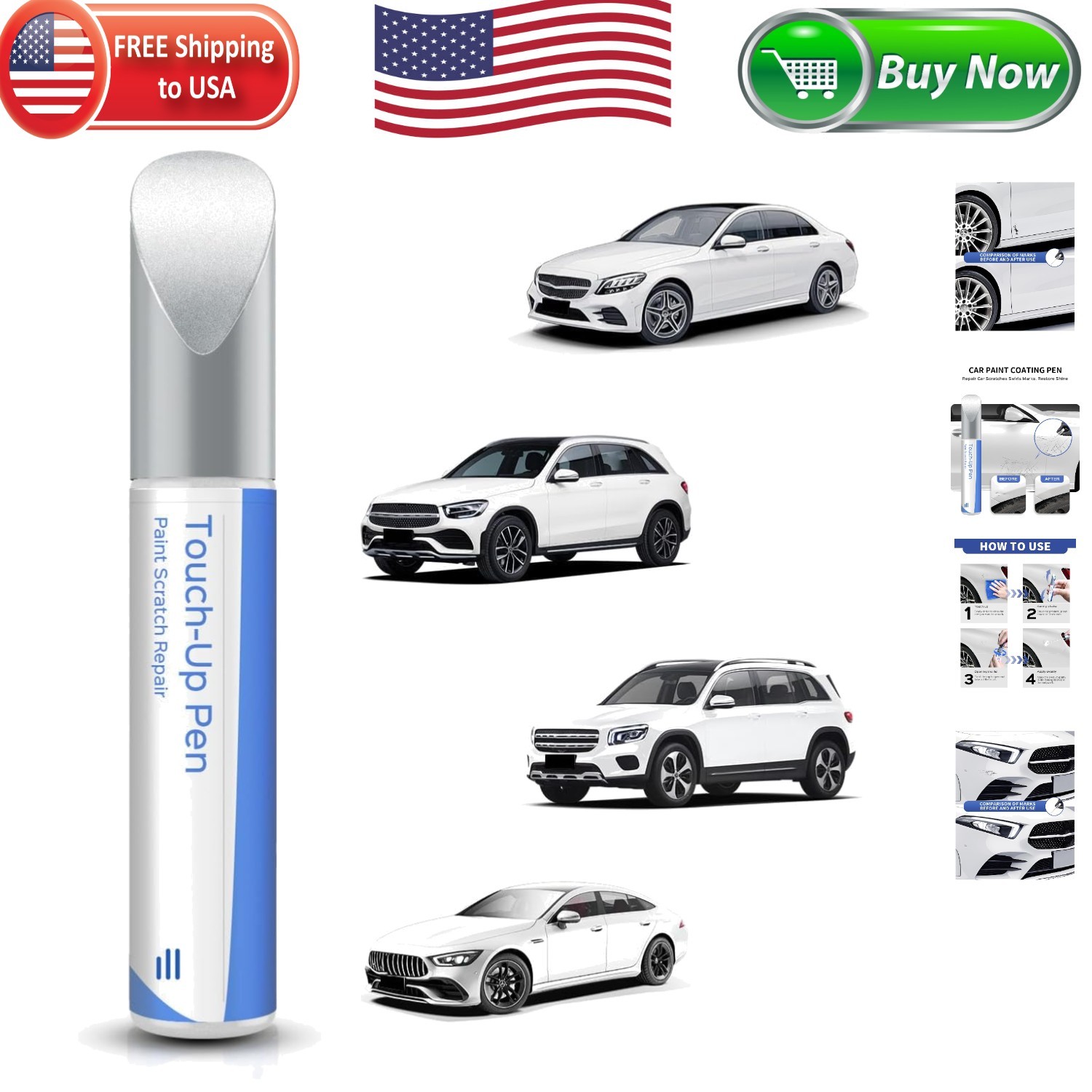 149/9149 Polar White Touch Up Paint for Mercedes-Benz – Flawless Repair Solution