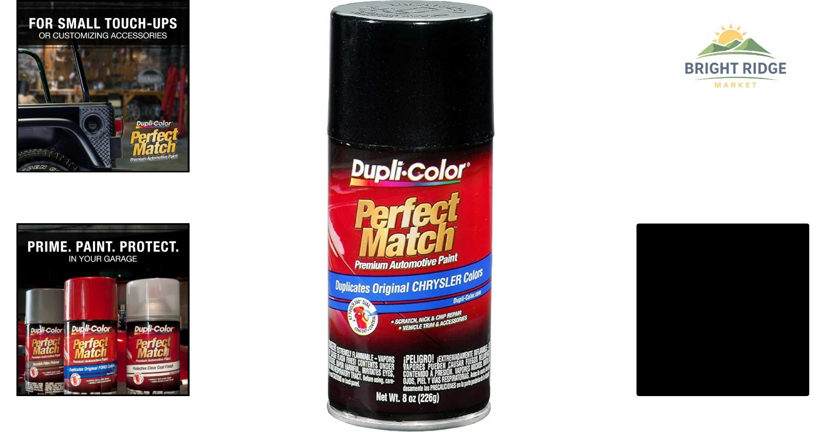 8 oz. Acrylic Automotive Paint for Exterior Use – Brilliant Black Pearl Finish