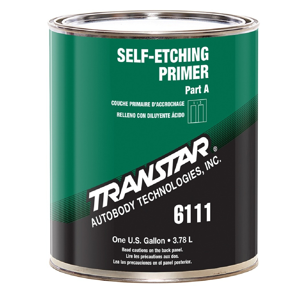 Transtar Autobody Products 6111 – Self-Etching Primer – 1 Gallon Can – Olive Gre