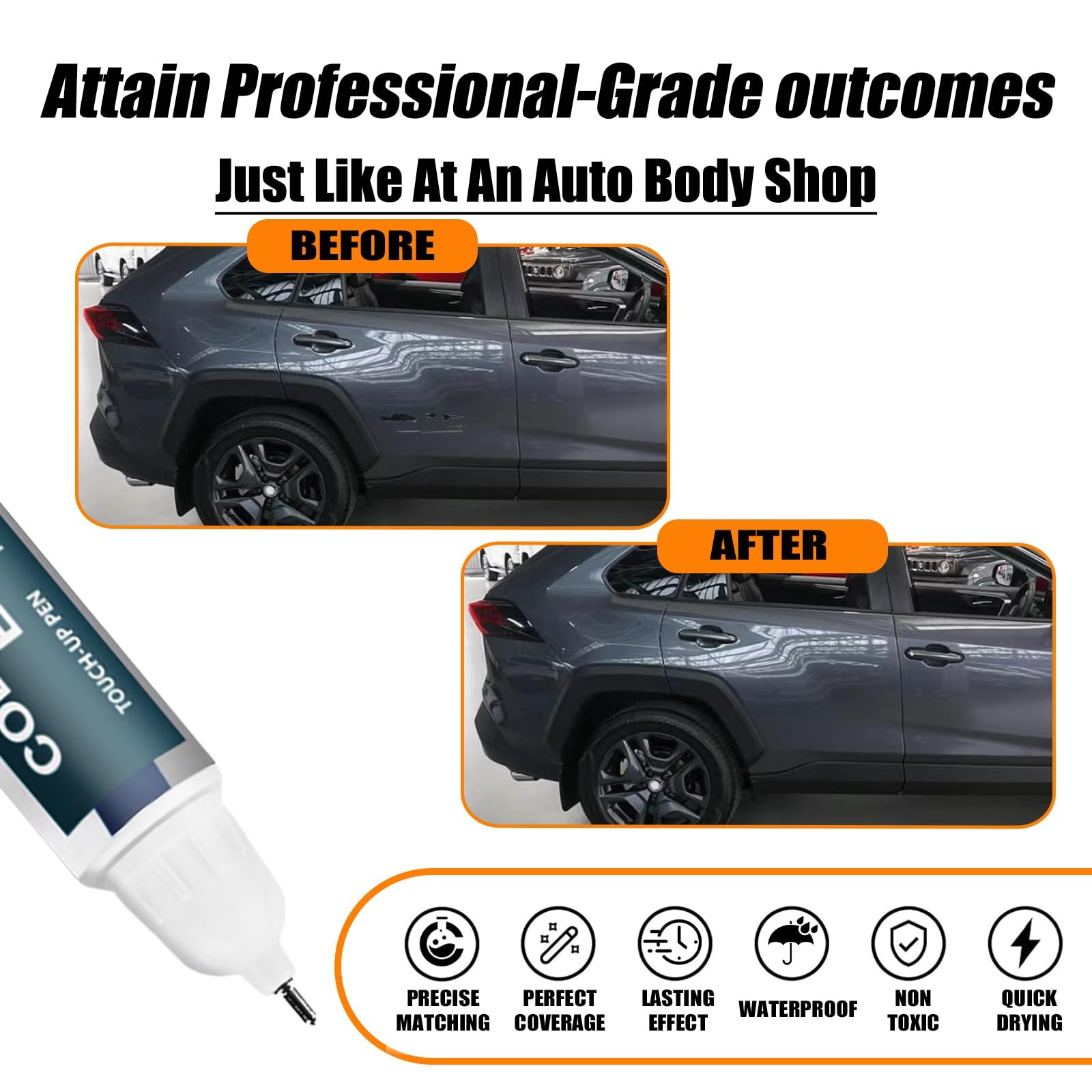 Touch Up Paint for Car Toyota Magnetic Gray Metallic 1G3 Scratch Repair Pen Kit