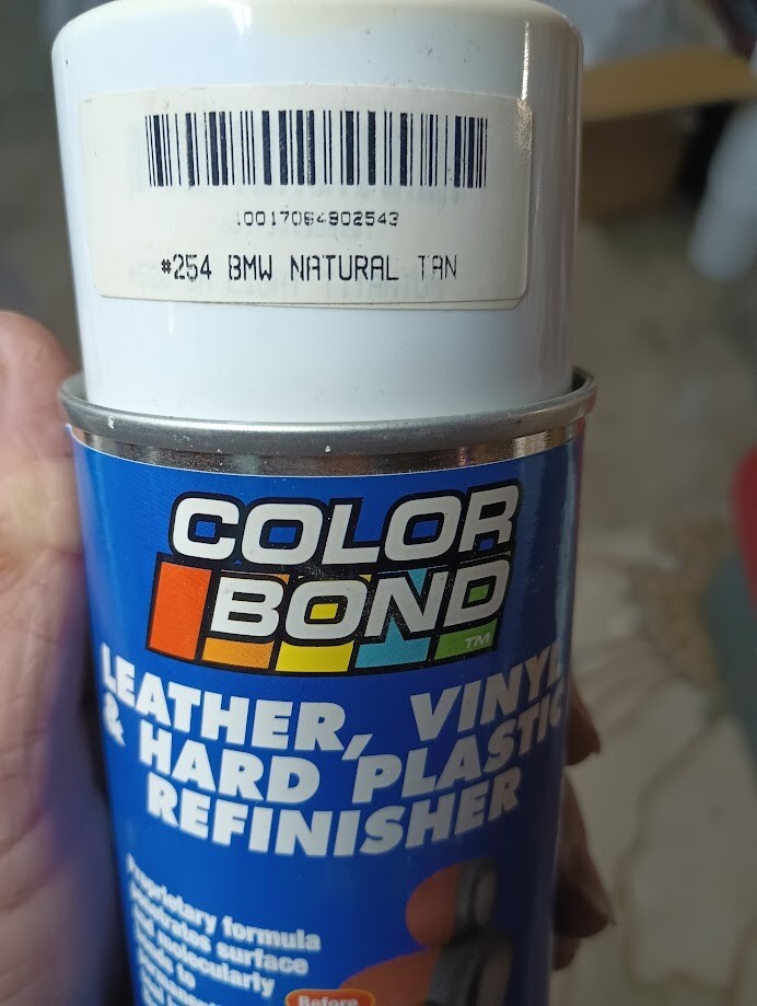 ColorBond #254 BMW natural tan LVP Leather Vinyl & Hard Plastic refinisher