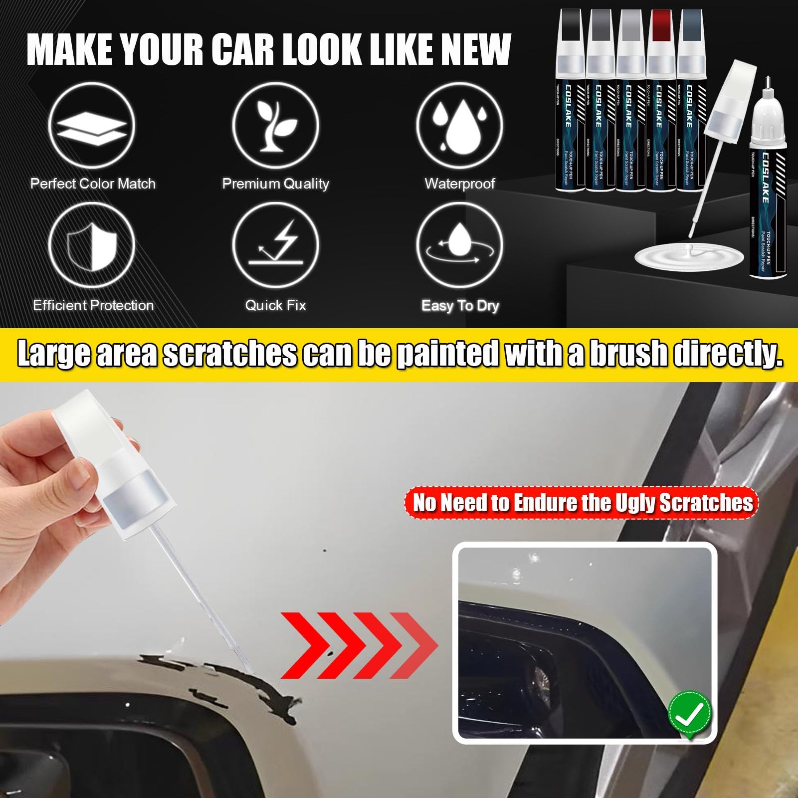 Land Rover Fuji White 2135 Touch Up Paint Pen Car Scratch Repair Kit Pro Kit