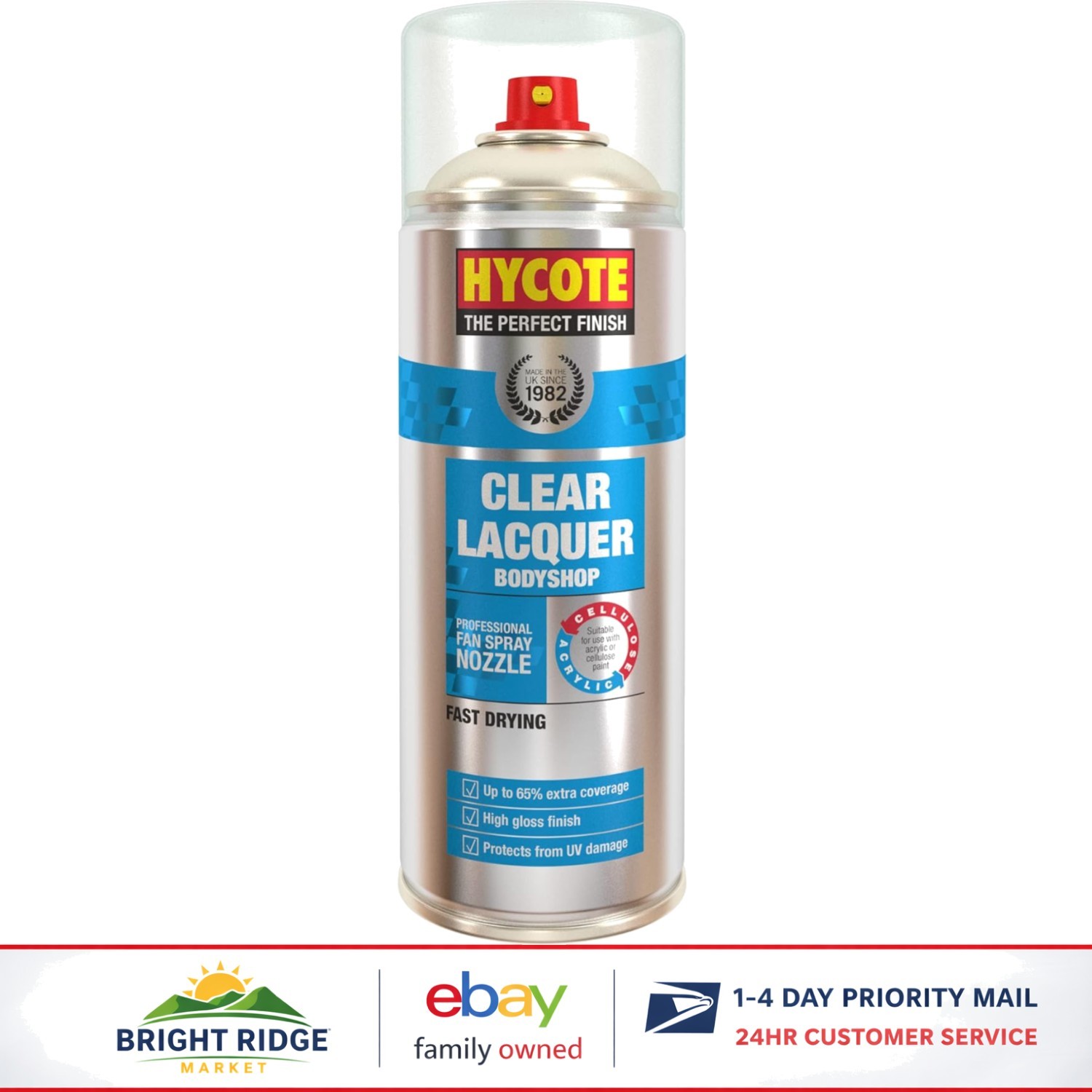 Clear Lacquer Spray Paint with Water Resistance for Metal and Plastic Surfaces