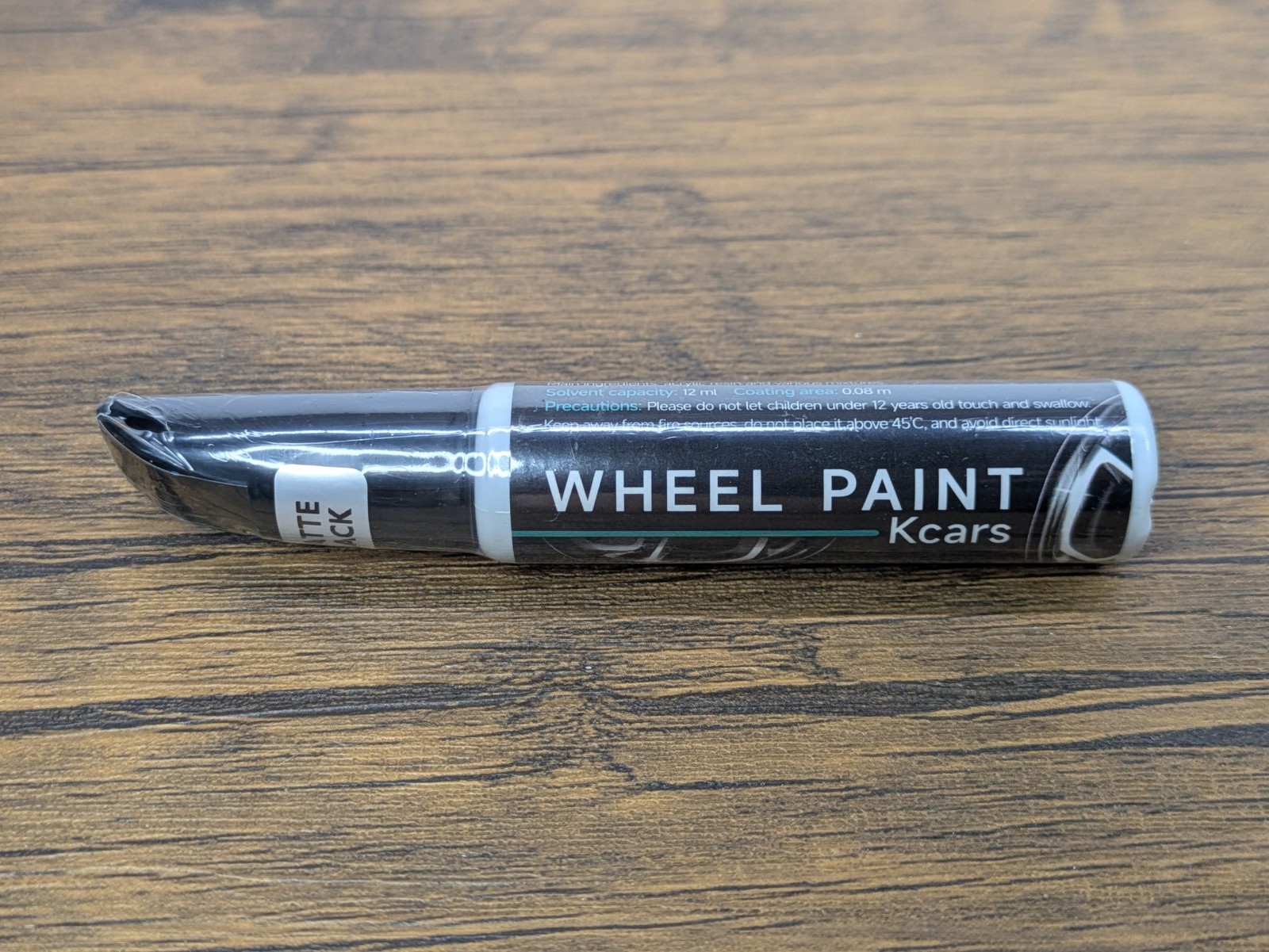 (2 Pack) Matte Black Wheel Rim Touch Up Paint Pen 12ml