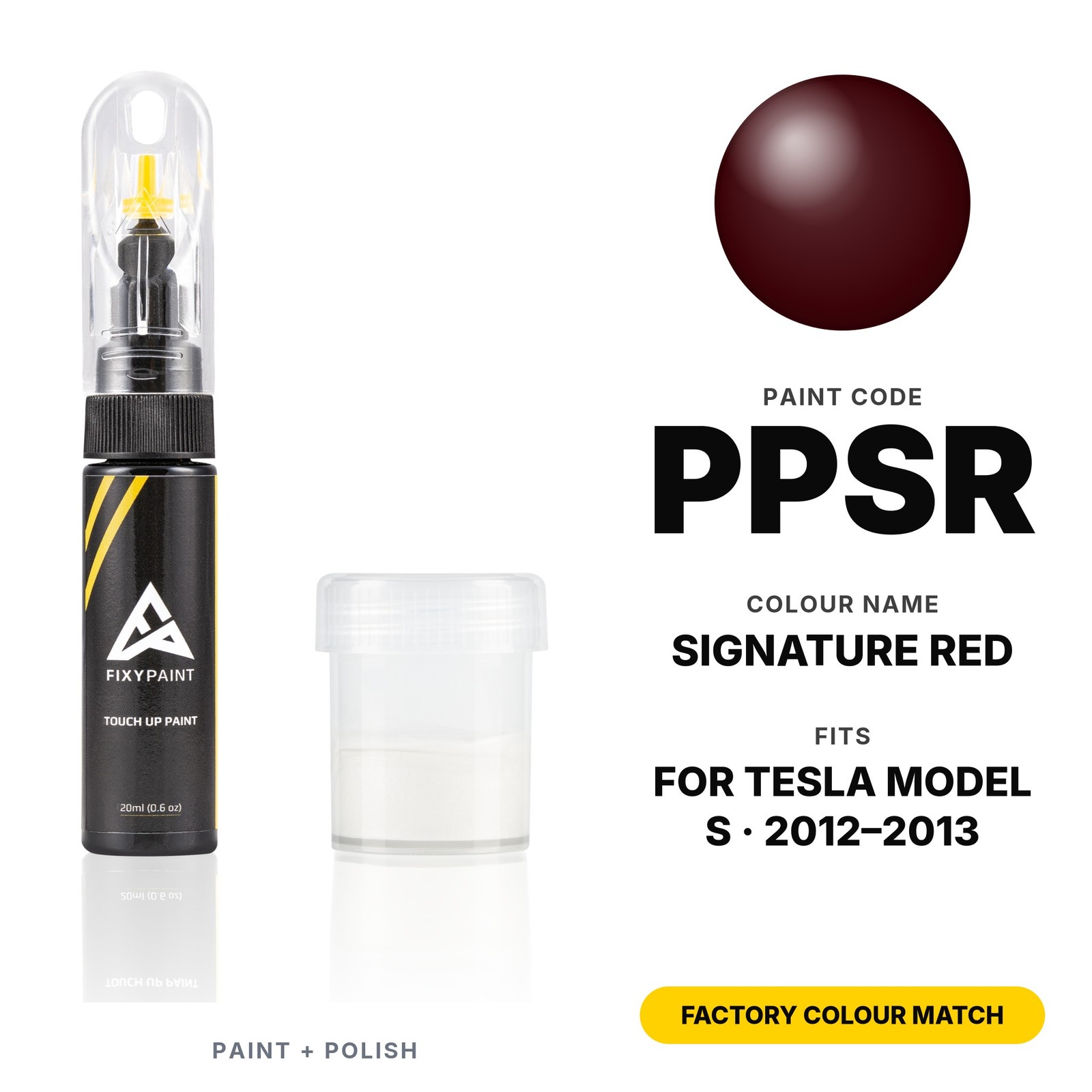 Touch Up Paint For Tesla Model S PPSR Signature Red Set Factory Colour Match
