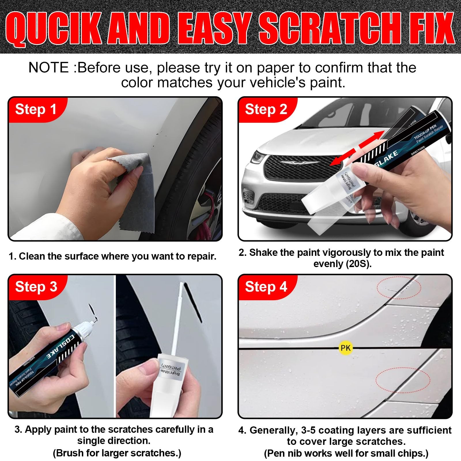 Velvet Red PRV NRV Touch Up Paint for Chrysler Pacifica Jeep Dodge 0.41 Oz 1