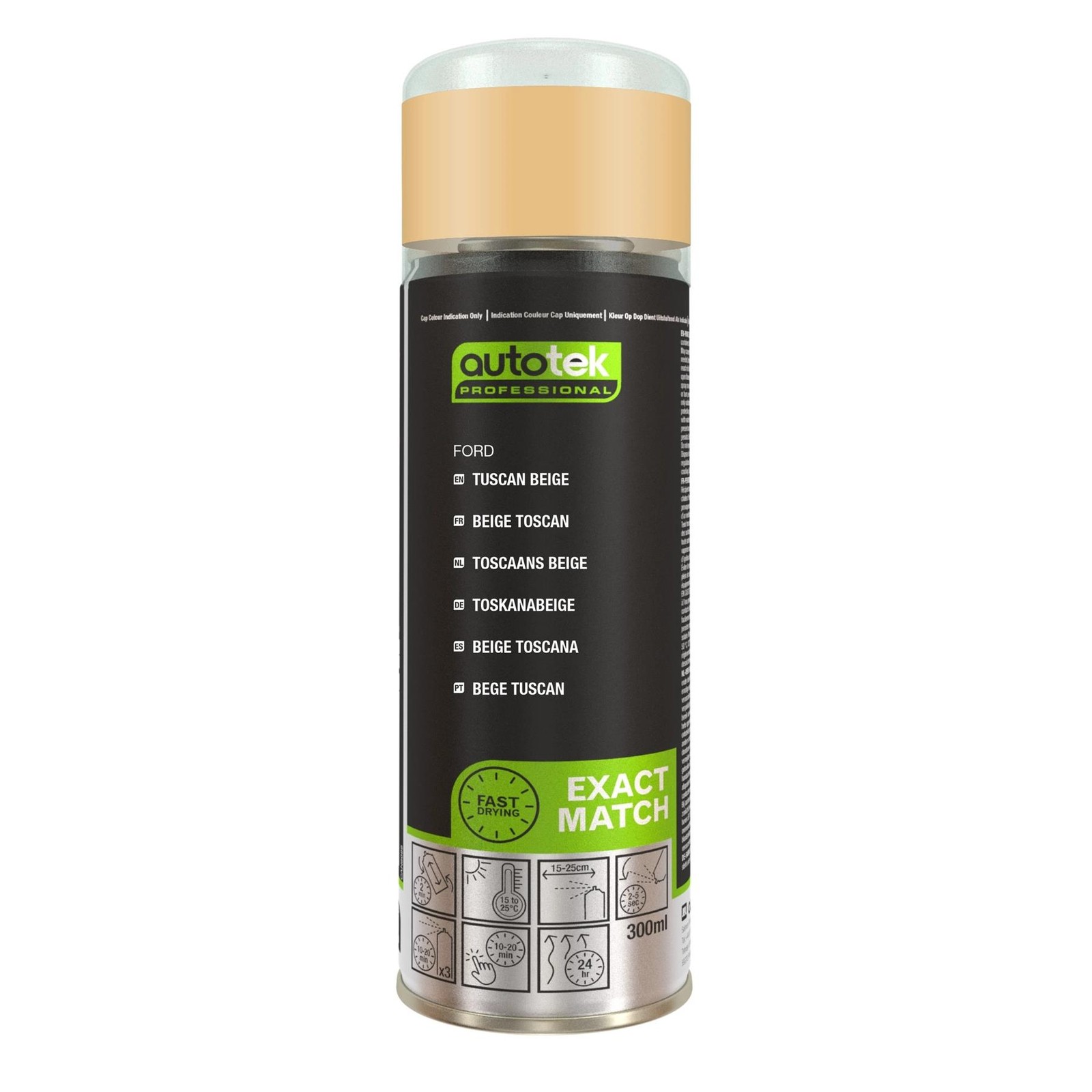 Autotek Ford Tuscan Beige Fast Drying High Coverage Aerosol Spray Paint 10.14oz