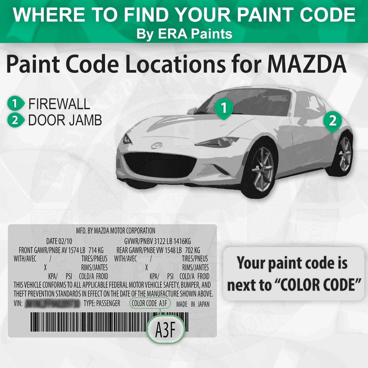 For Mazda (21T/AFHA/BZ/M6675A/PG Chrome Yellow) Touch Up or Spray Paint