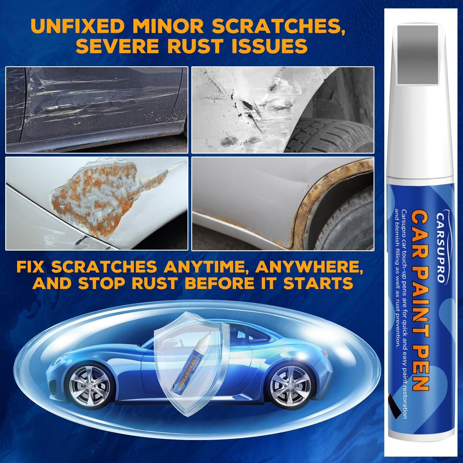 Grey Touch Up Paint for Cars, 0.42 Fl Oz (Pack of 1), Towering Steel Metallic