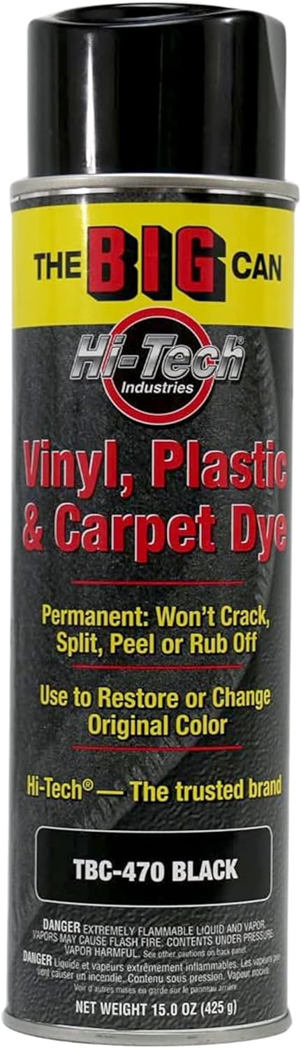 HI-TECH Big Can Black Spray Dye – 15oz Carpet, Vinyl, Fabric &