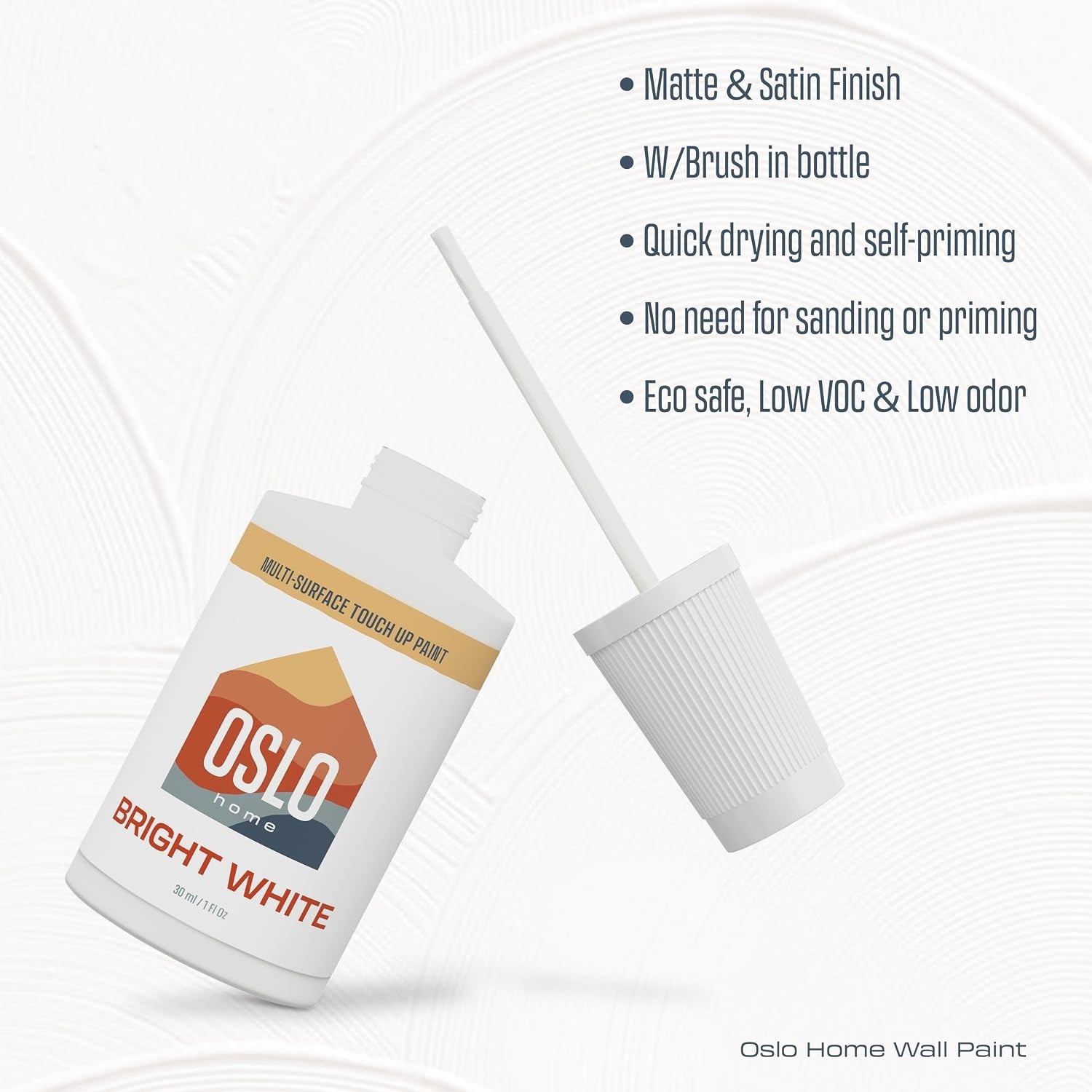 Touch Up Paint in Bright White – 2x1oz Satin Finish for Easy Indoor/Outdoor Use