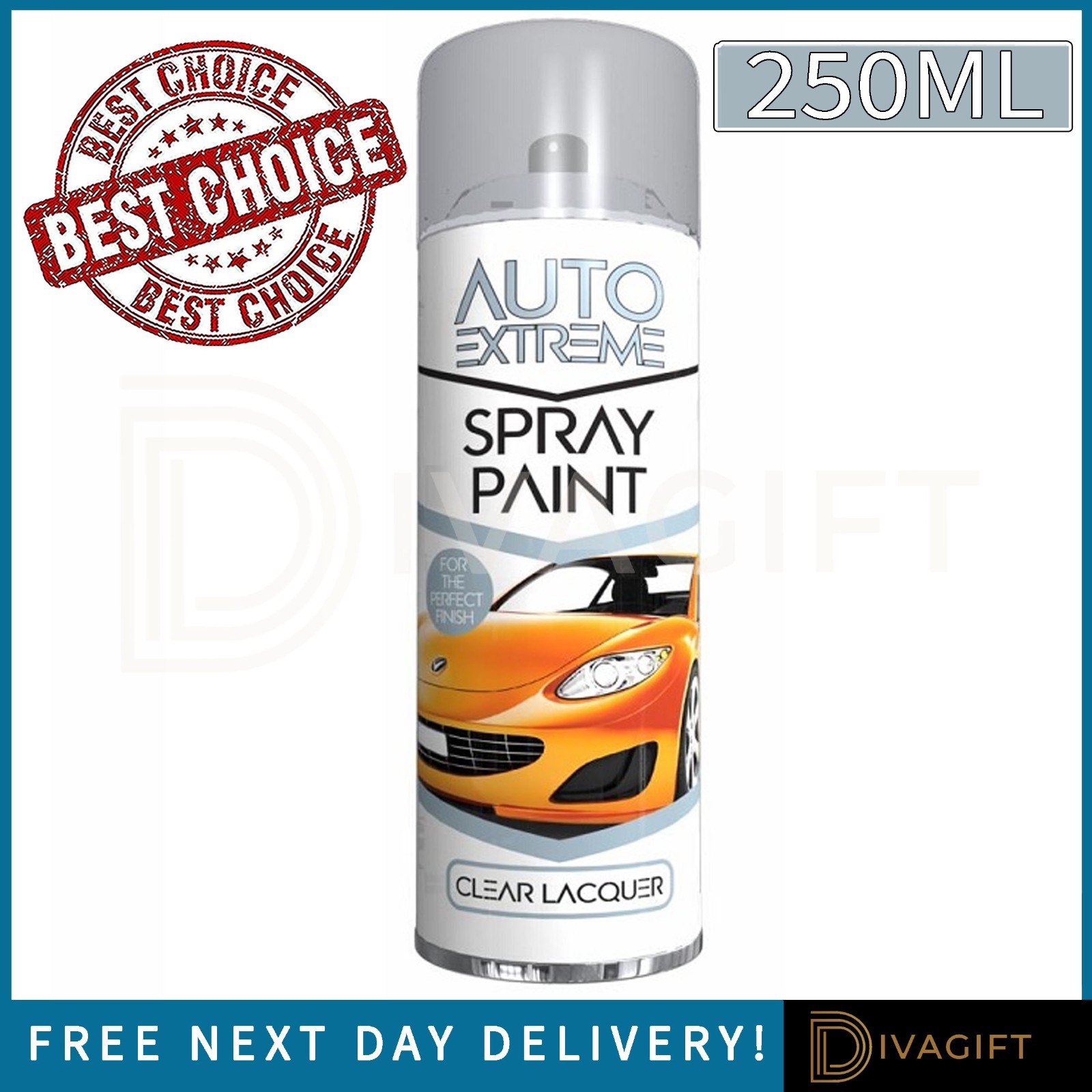 CLEAR LACQUER AEROSOL SPRAY PAINT 250ML FOR AUTO CAR VAN BIKE RESTORE METAL NEW