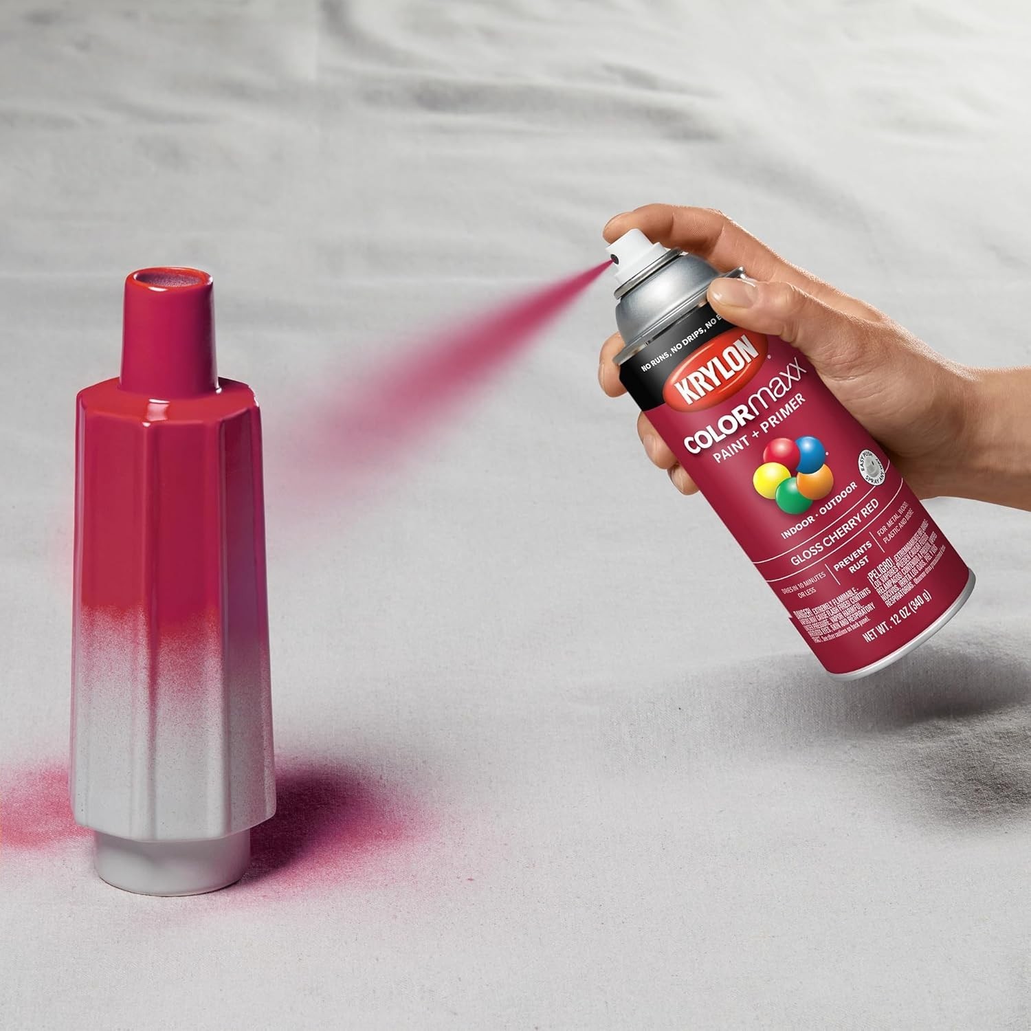 ColorMaxx 12 Oz. Gloss Cherry Red Spray Paint – Fast Dry & Rust Resistant