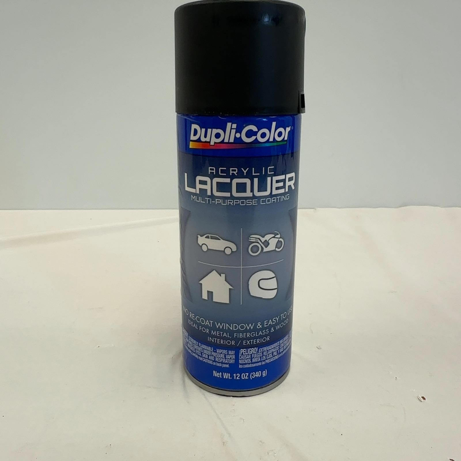 Dupli-Color DAL1607 Paint Flat Black Acrylic Lacquer 12 oz