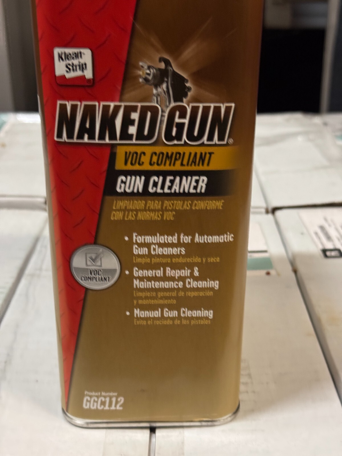 Naked gun paint sprayer cleaner gallon size. made by Klean Strip