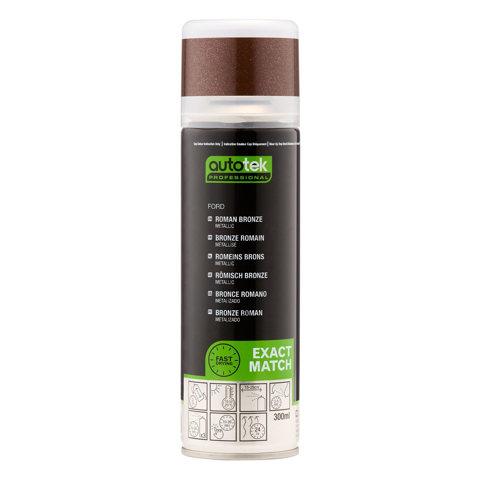 Autotek Exact Match Fast Drying Aerosol Spray Paint Ford Roman Bronze 10.14oz