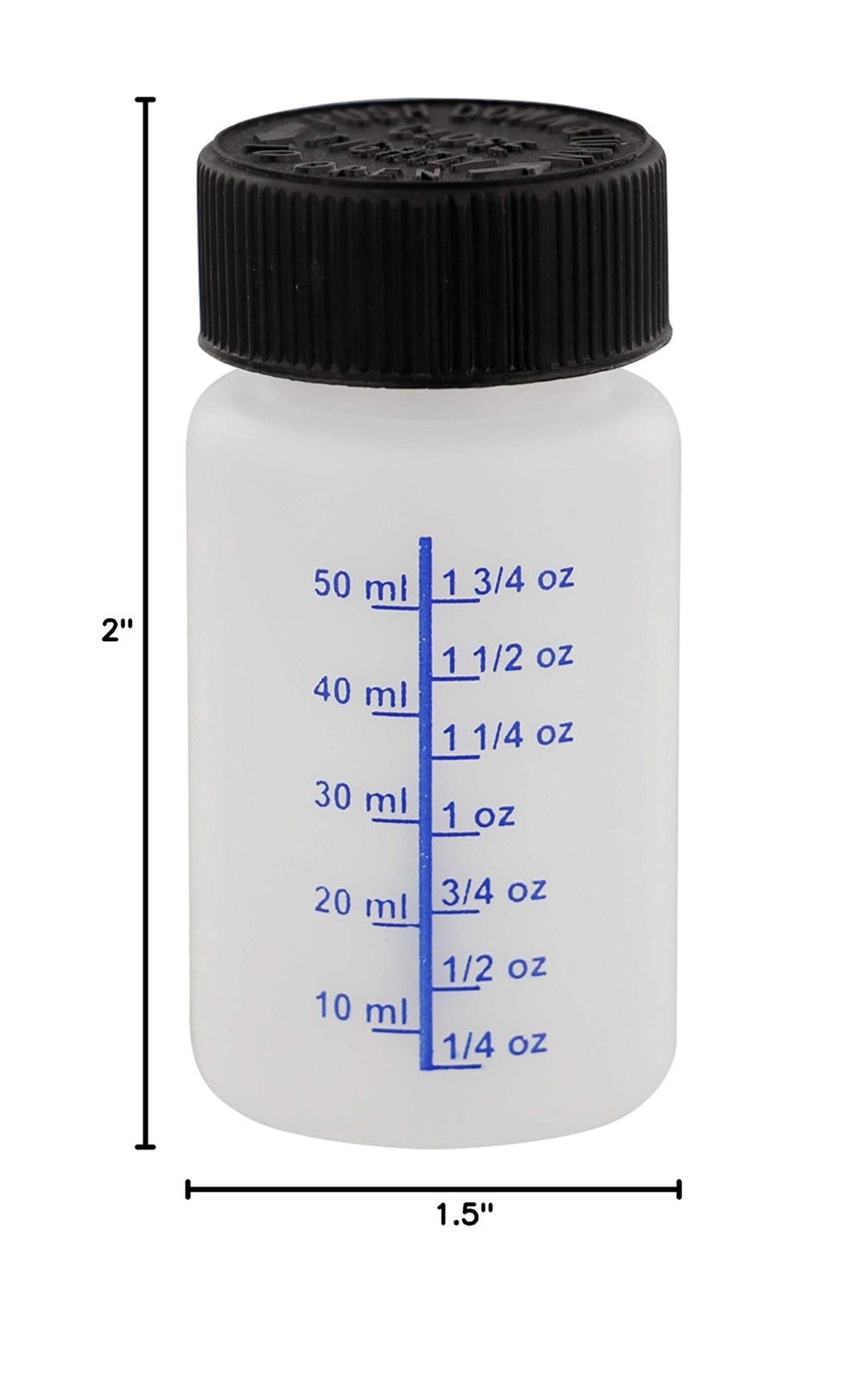 2oz Paint Touch-Up Bottles with Safety Lids – 100 Pack, Mixing Balls & Brushes f