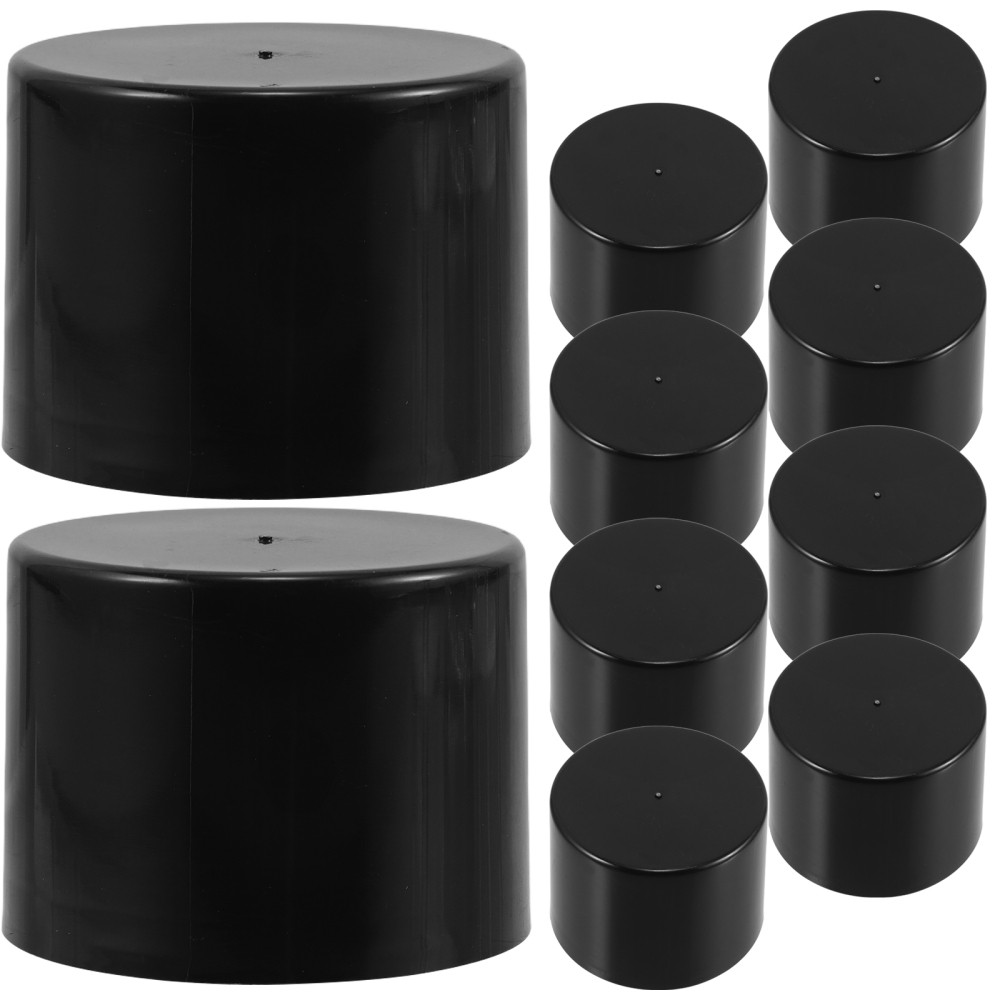 10 Pcs Black Polymer Replacement Spray Can Lids Caps for Canisters