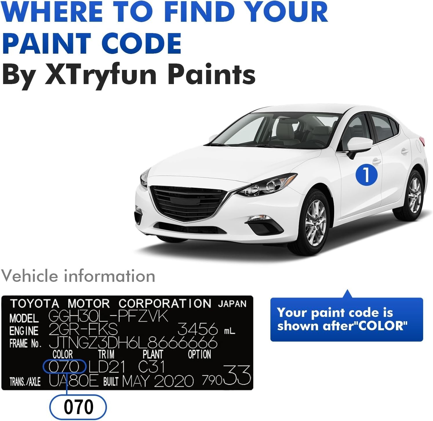 8W9 Blue Flame Touch Up Paint – Fast-Drying Scratch Repair Solution for Toyota