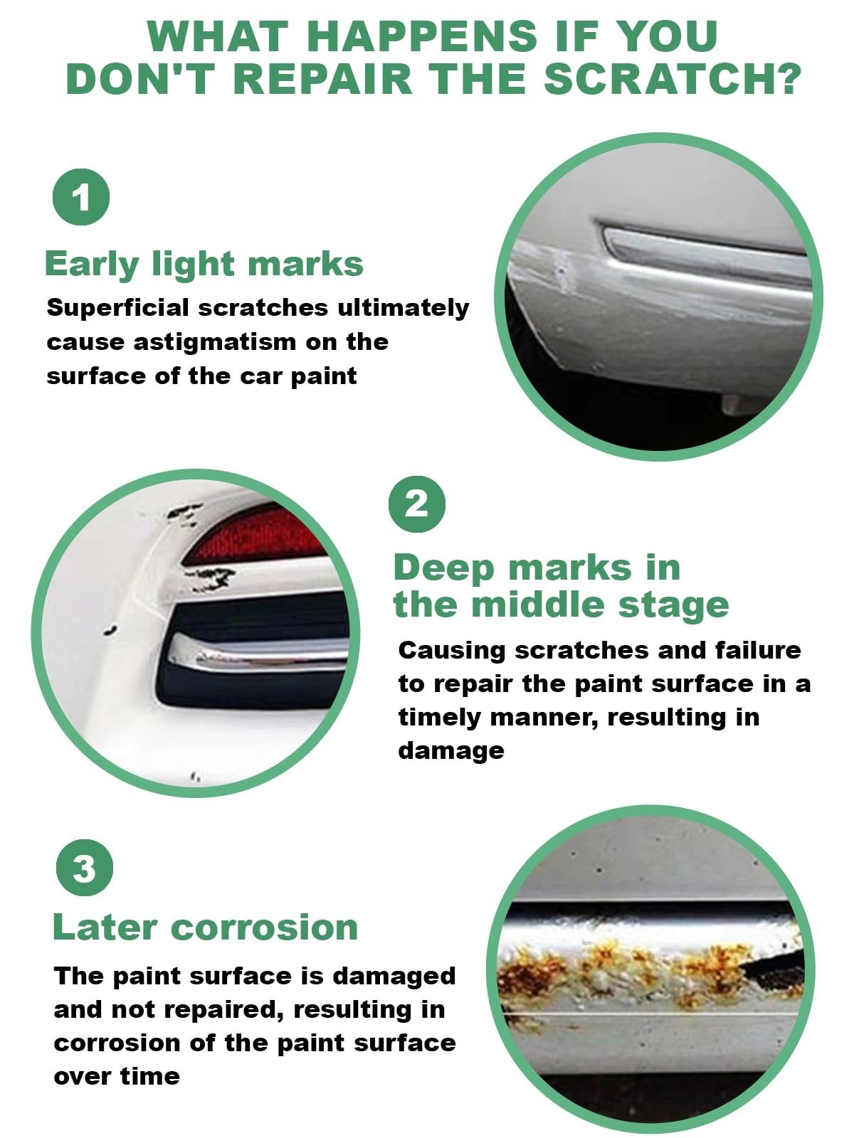 Pearl White Touch Up Paint for Cars – Color Accurate Scratch Repair Pen, Easy Fi