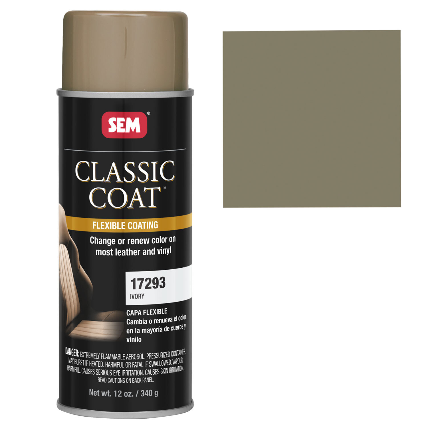 SEM Classic Coat Ivory Vinyl Leather Spray Auto Paint SEM 17293