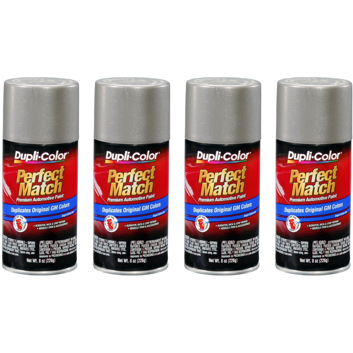 Duplicolor BGM0490 Perfect Match GM Pewter Metallic 8 oz Aerosol WA382E – 4 PACK