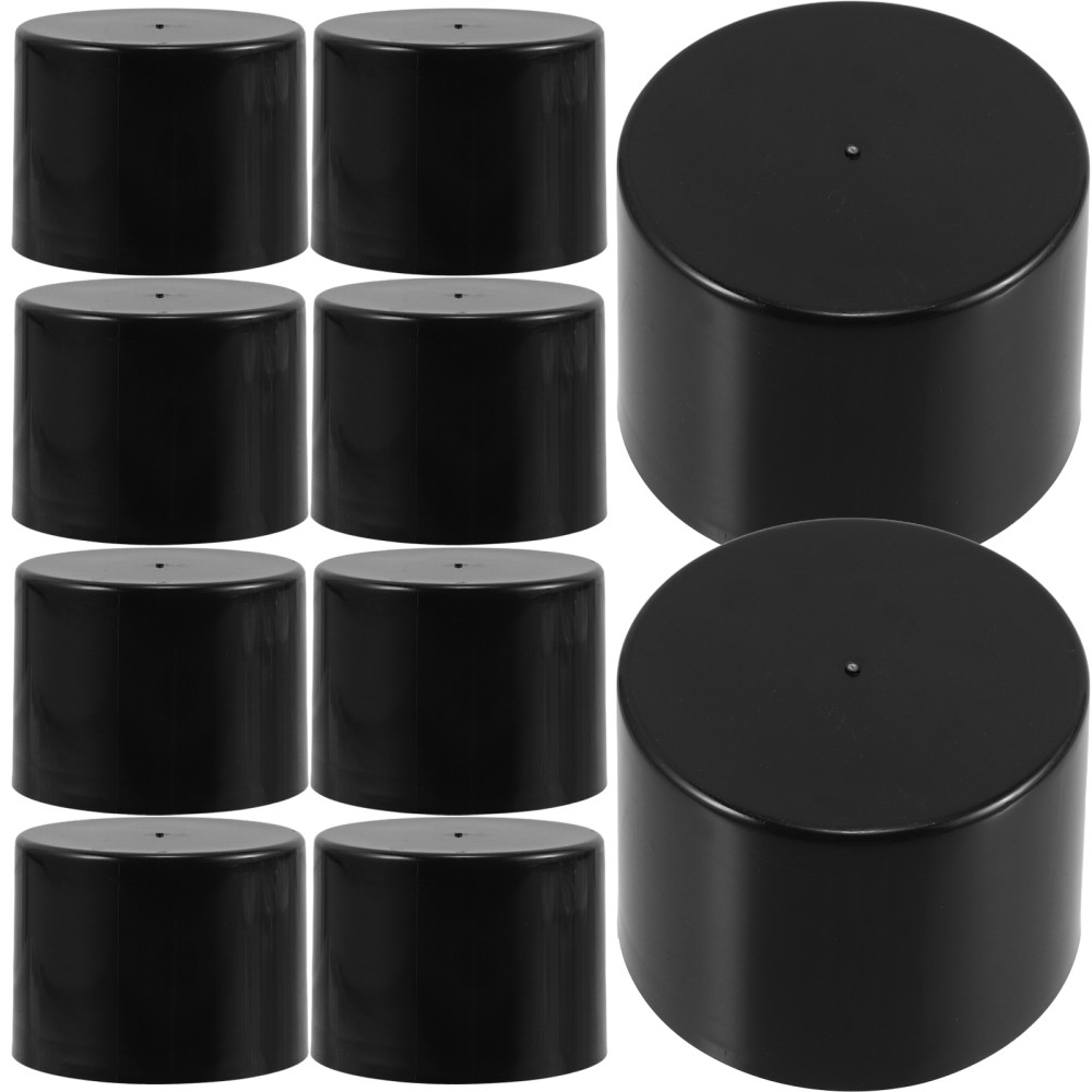 10 Pcs Black Polymer Replacement Spray Can Lids Caps for Canisters
