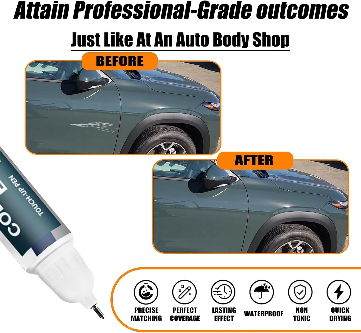 Cypress Gray(GBD/WA229K) Touch Up Paint Compatible with Chevrolet, Car Paint Pen