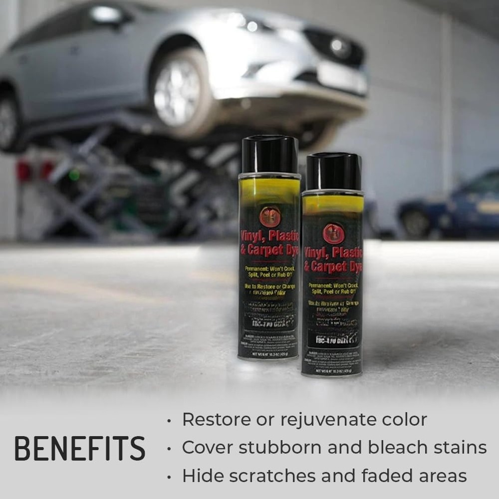 Big Can Black Spray Dye – 15oz Carpet, Vinyl, Fabric & Upholstery Restorer