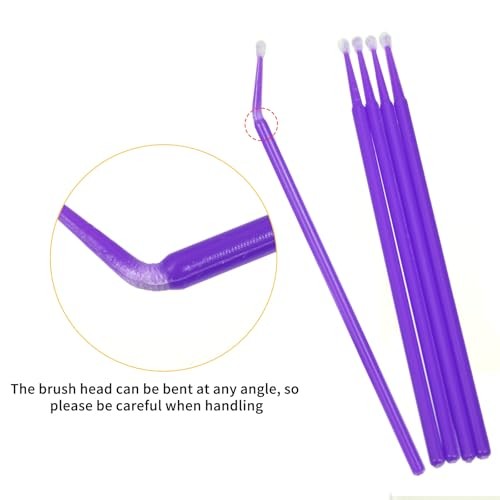 Microbrush for Touch Up Paint 300 Pcs Purple Blue Green Fine Tip brushes 1PK