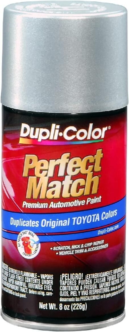 Duplicolor BTY1616 Perfect Match Toyota Silver Streak Mica 1E7 8oz Can – 6 PACK