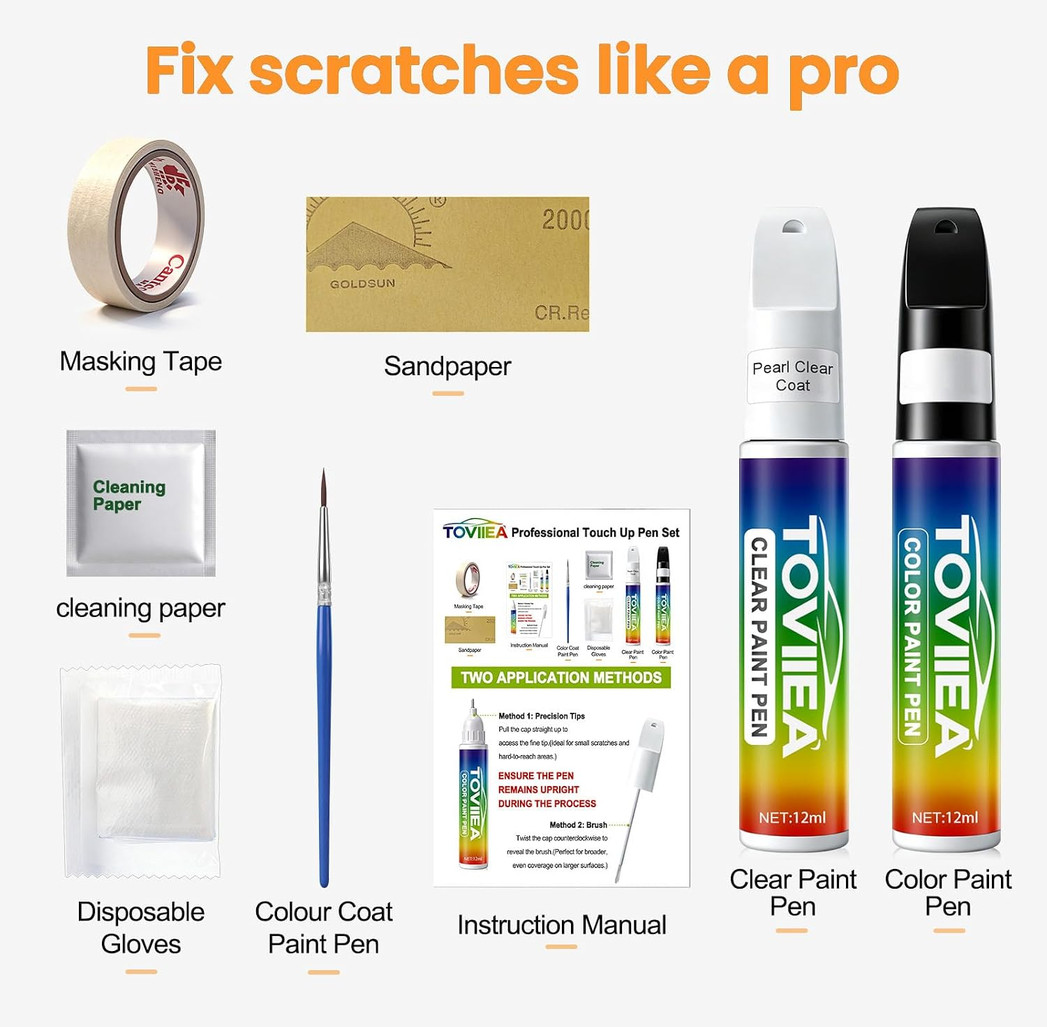 Touch Up Paint Supersonic Red Tricoat 3U5 for Toyota Scratch Repair Pen Kit